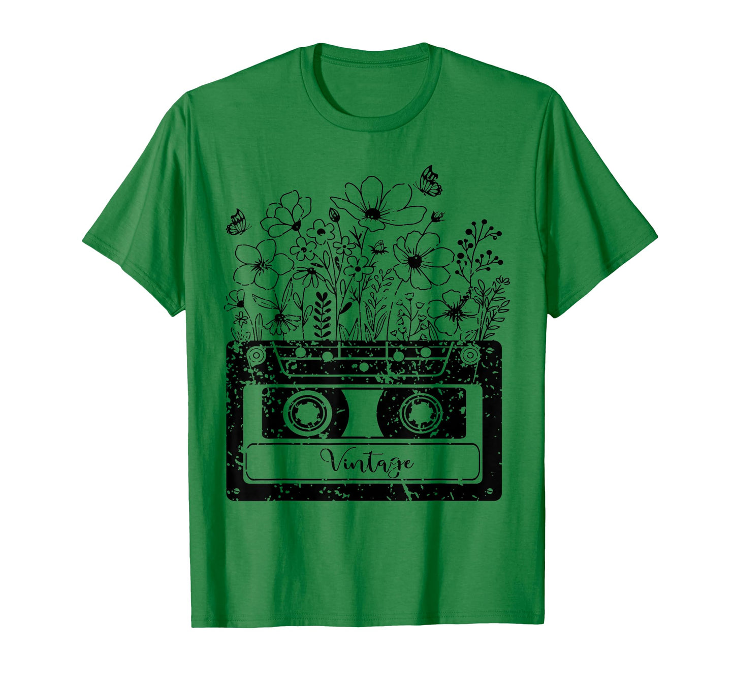 Vintage Cassette Wildflower, Tapes Mixtapes 80s 90s Music T-Shirt