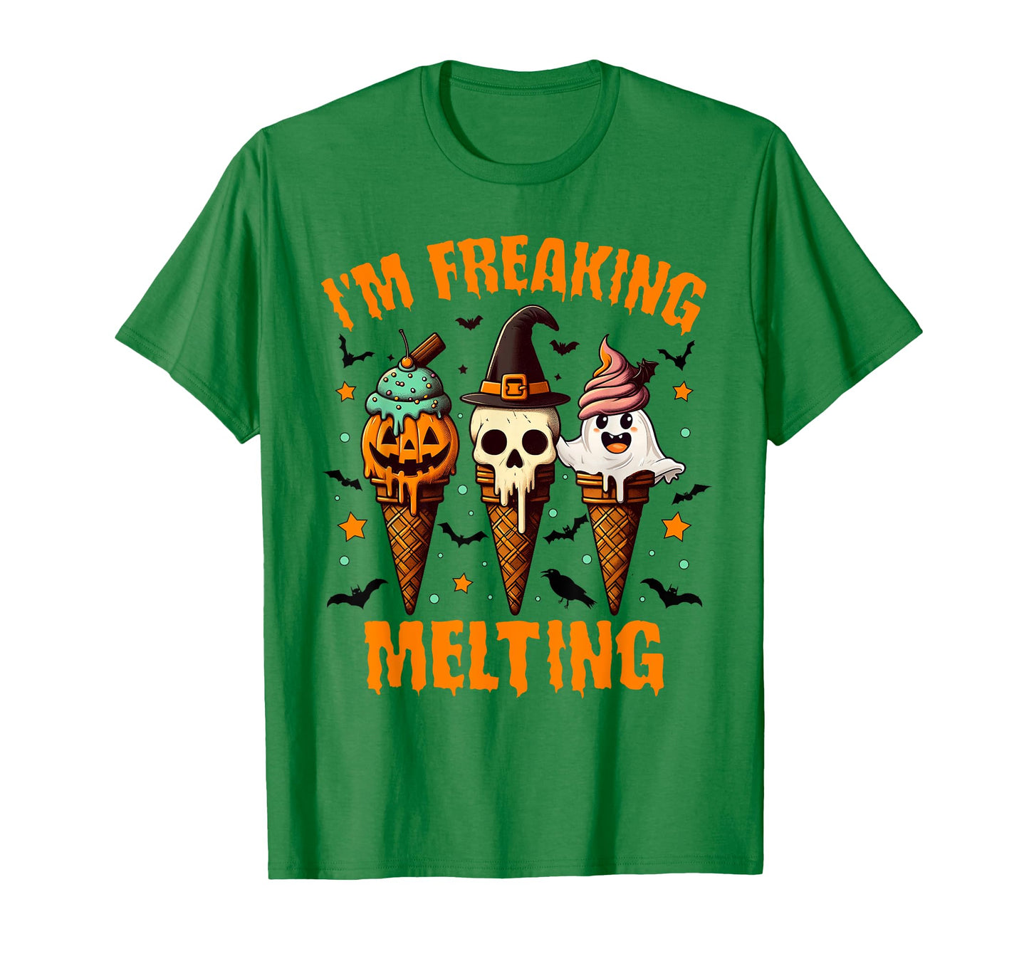 Halloween Vibes Spooky Mama Ice Cream I'm Freaking Melting T-Shirt
