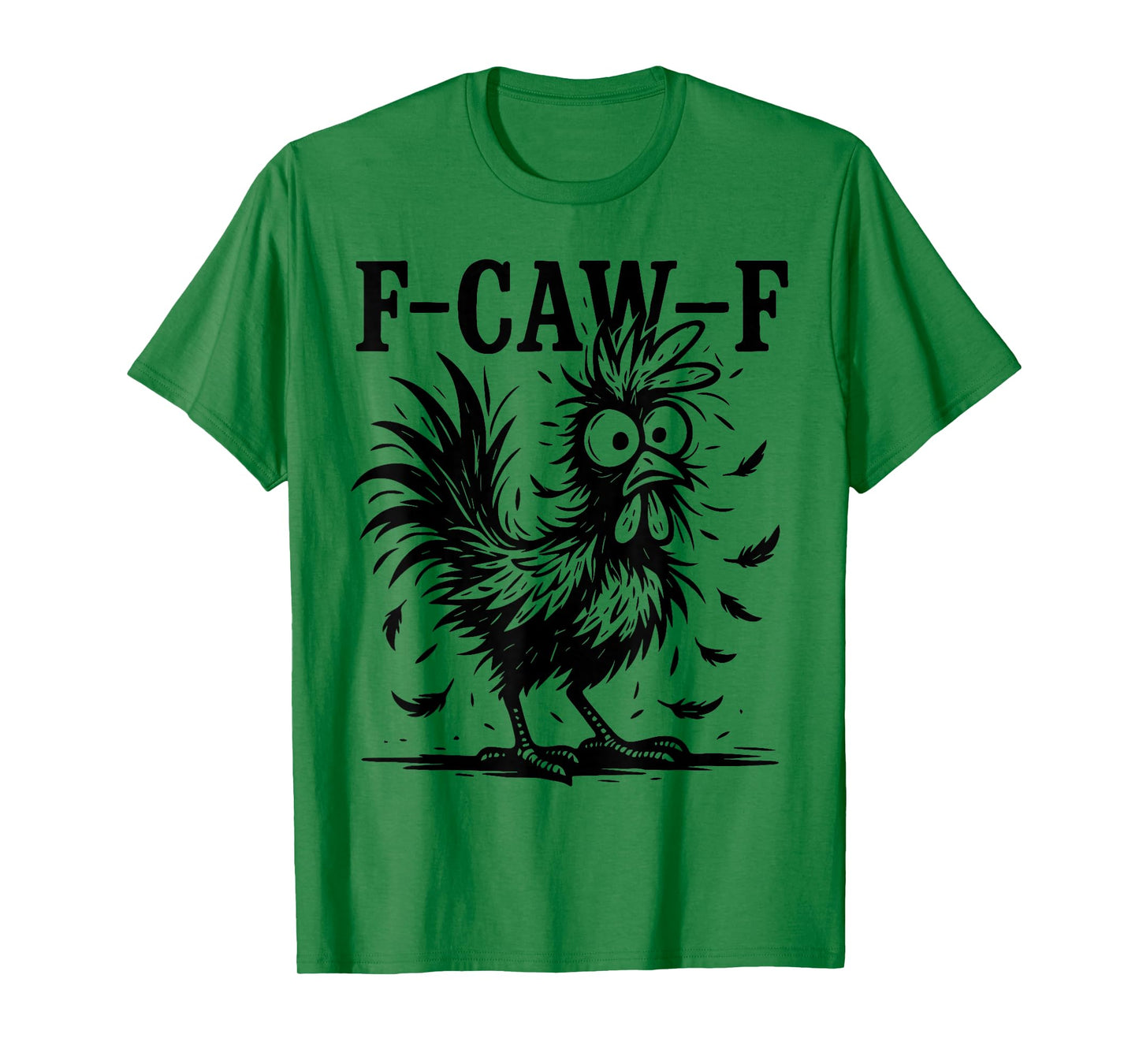 F-Caw-F Chicken Funny Screaming Rooster Meme Vintage Weird T-Shirt