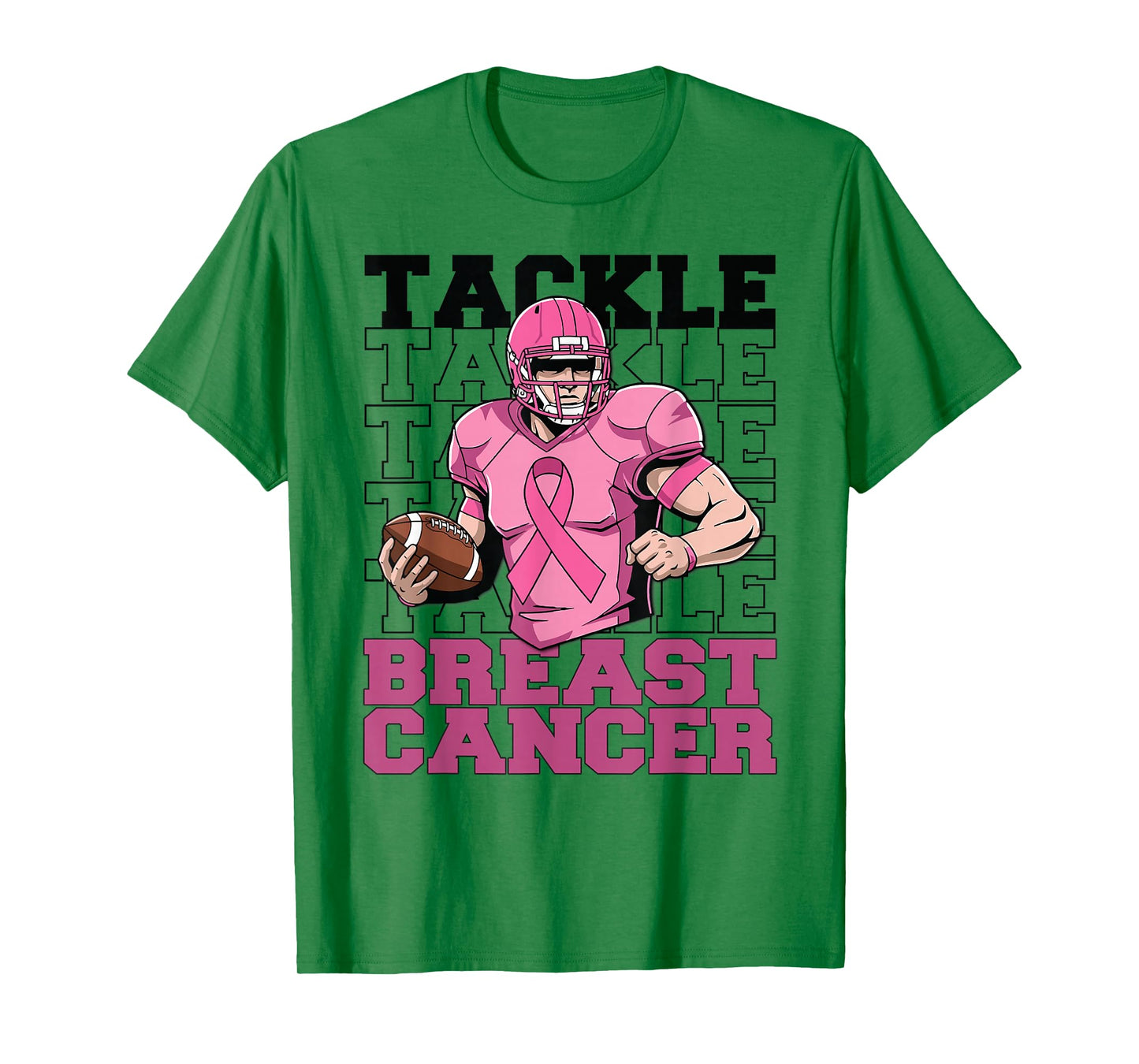 Tackle Breast Cancer Awareness American Football Women Kids T-Shirt
