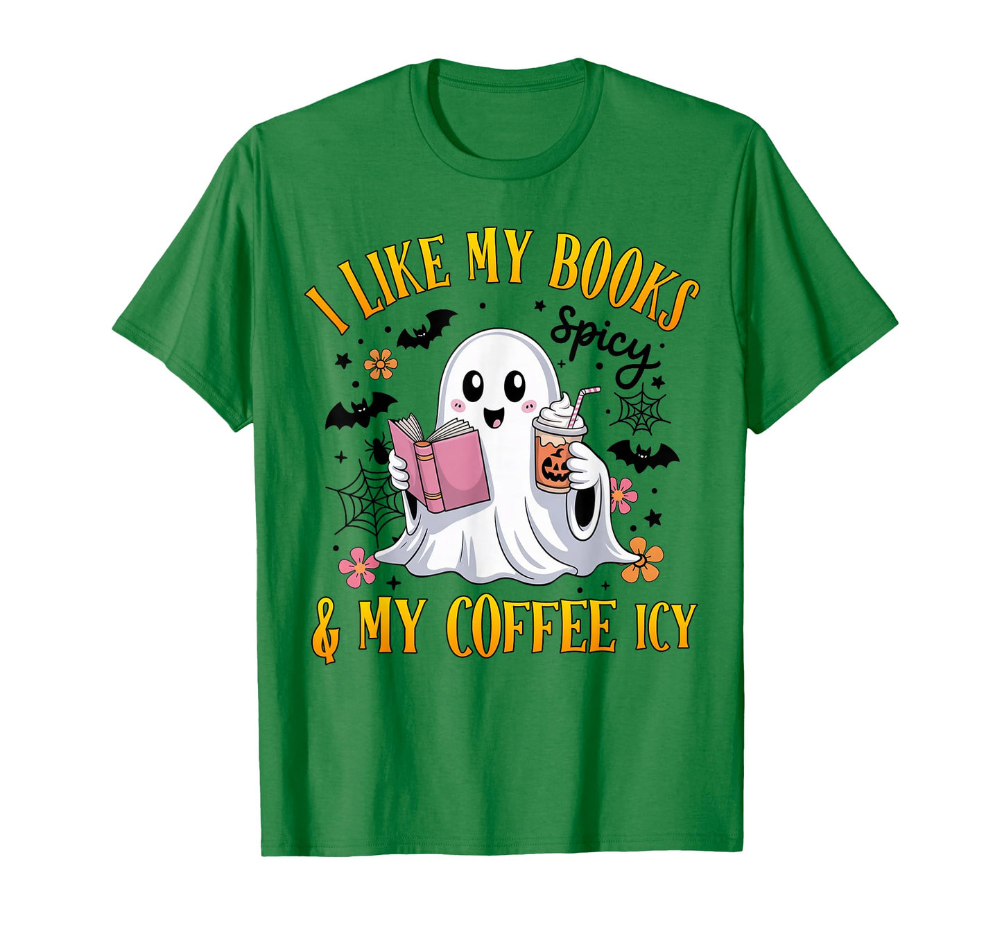 I Like My Books and My Coffee ICY, Halloween Book and Coffee T-Shirt