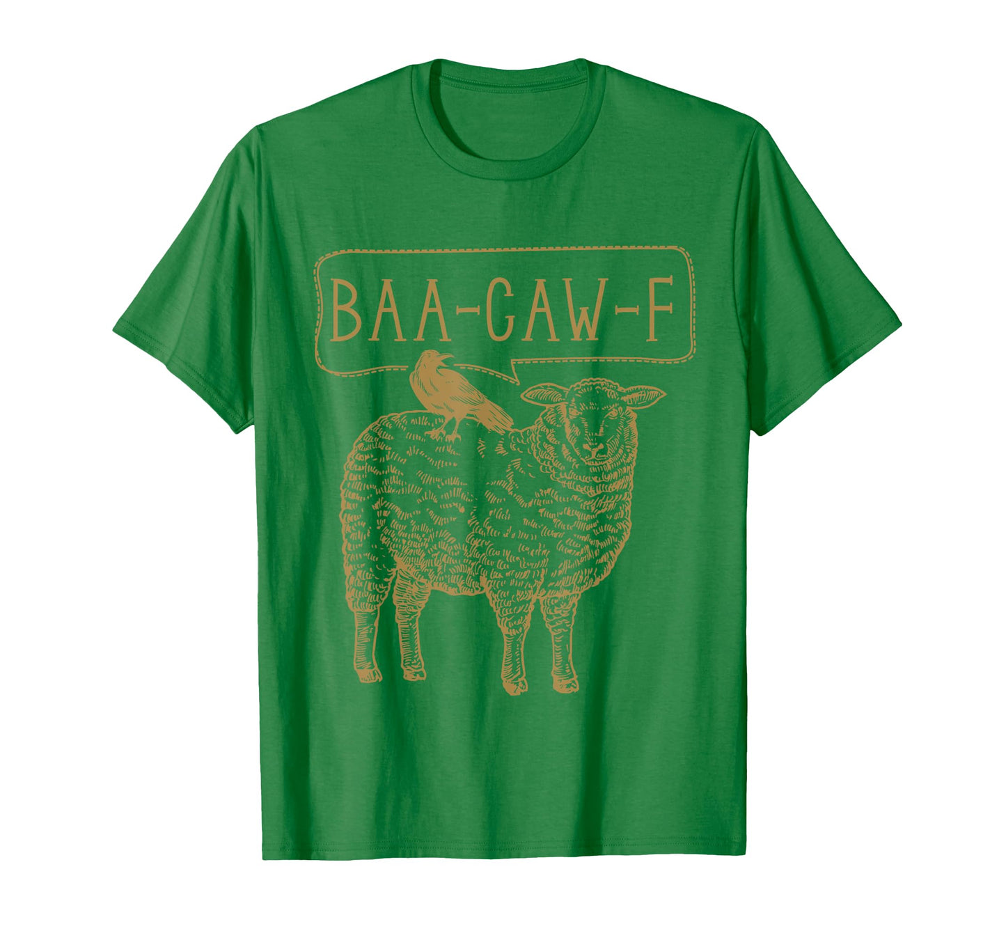 Funny Back Off Shirt Sheep Baa Crow Caw Insult Pun Tee T-Shirt