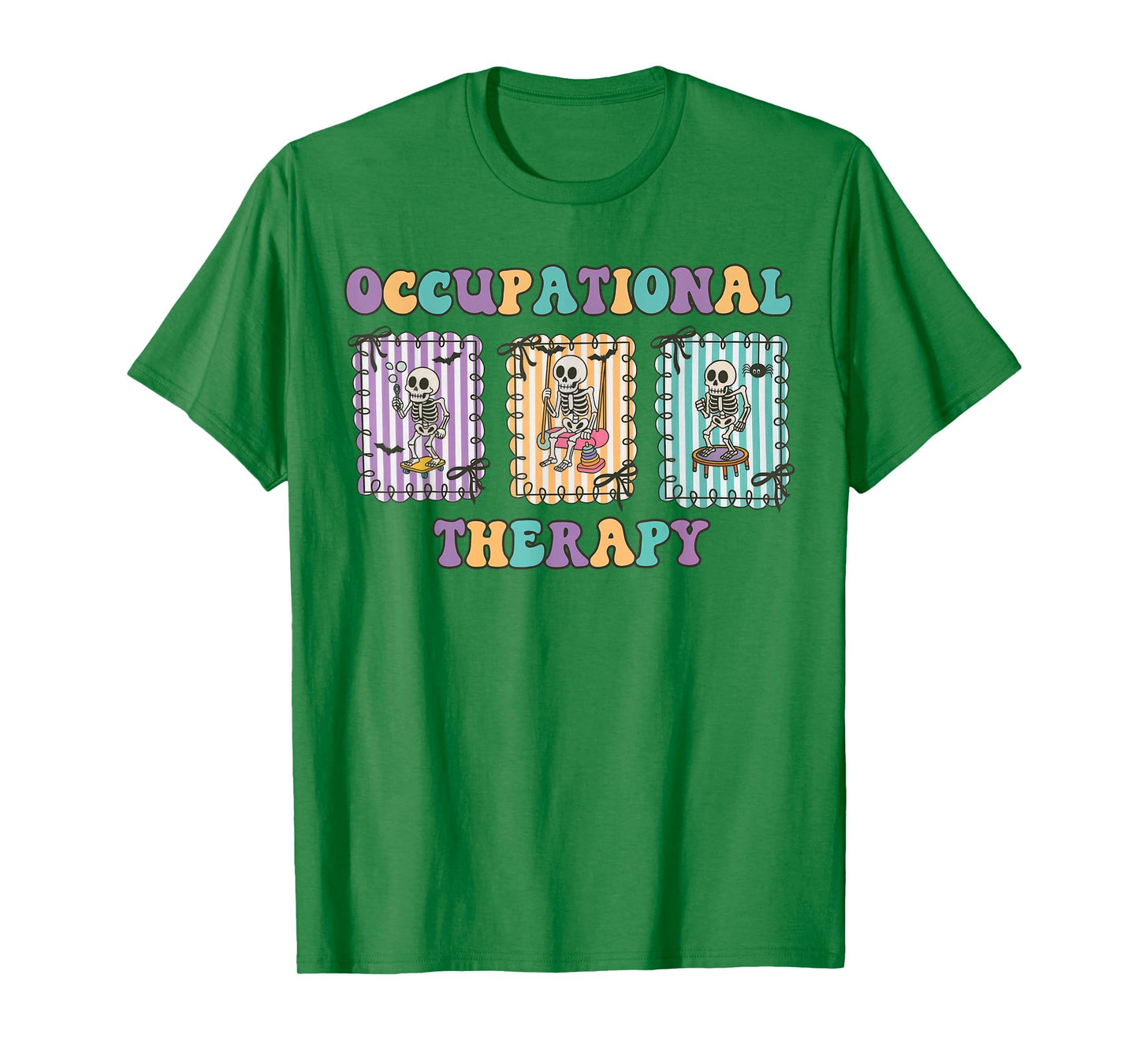 Halloween Occupational Therapy OT Skeleton Coquette T-Shirt