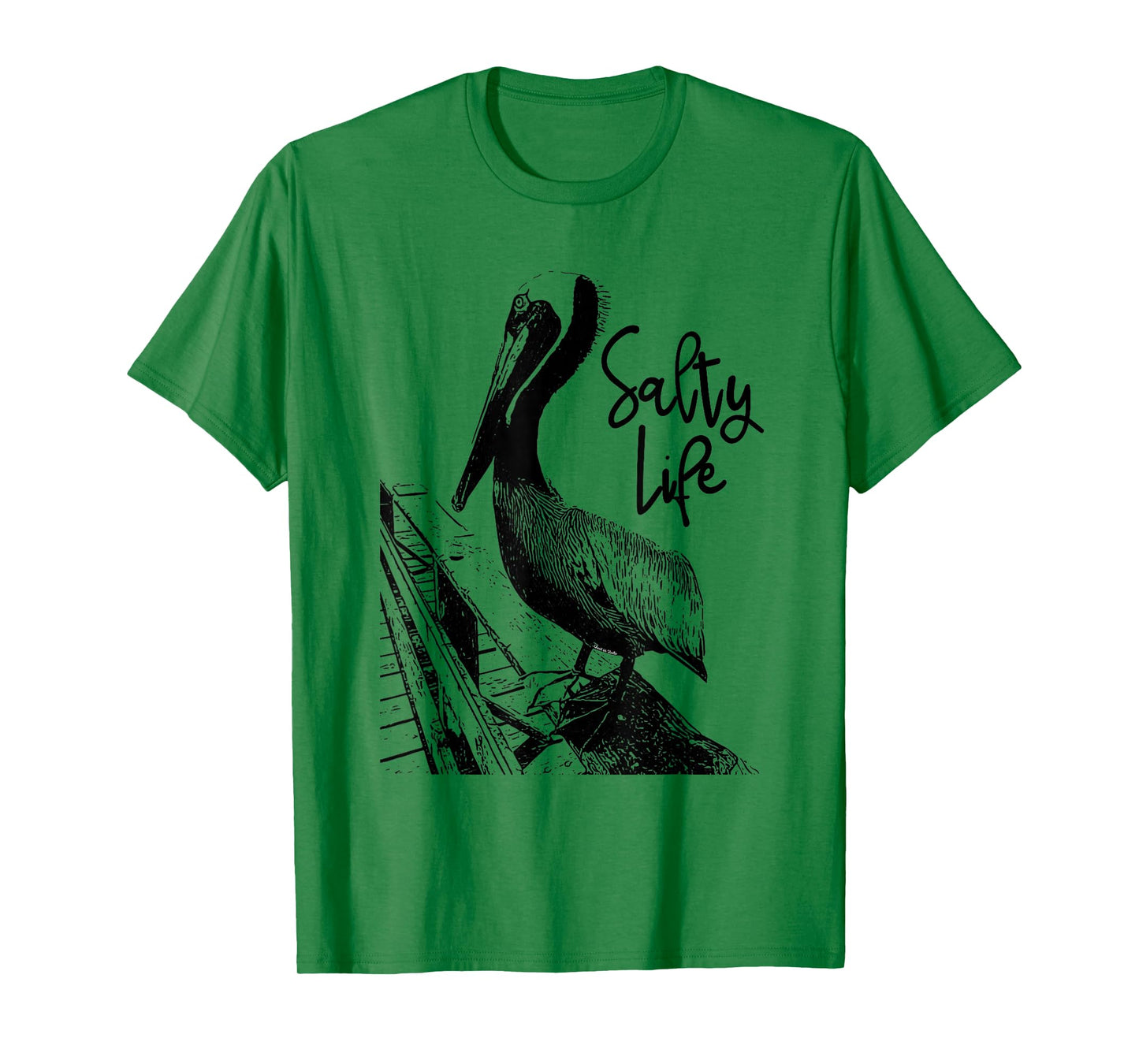 Salty Life Pelican Art T-Shirt T-Shirt