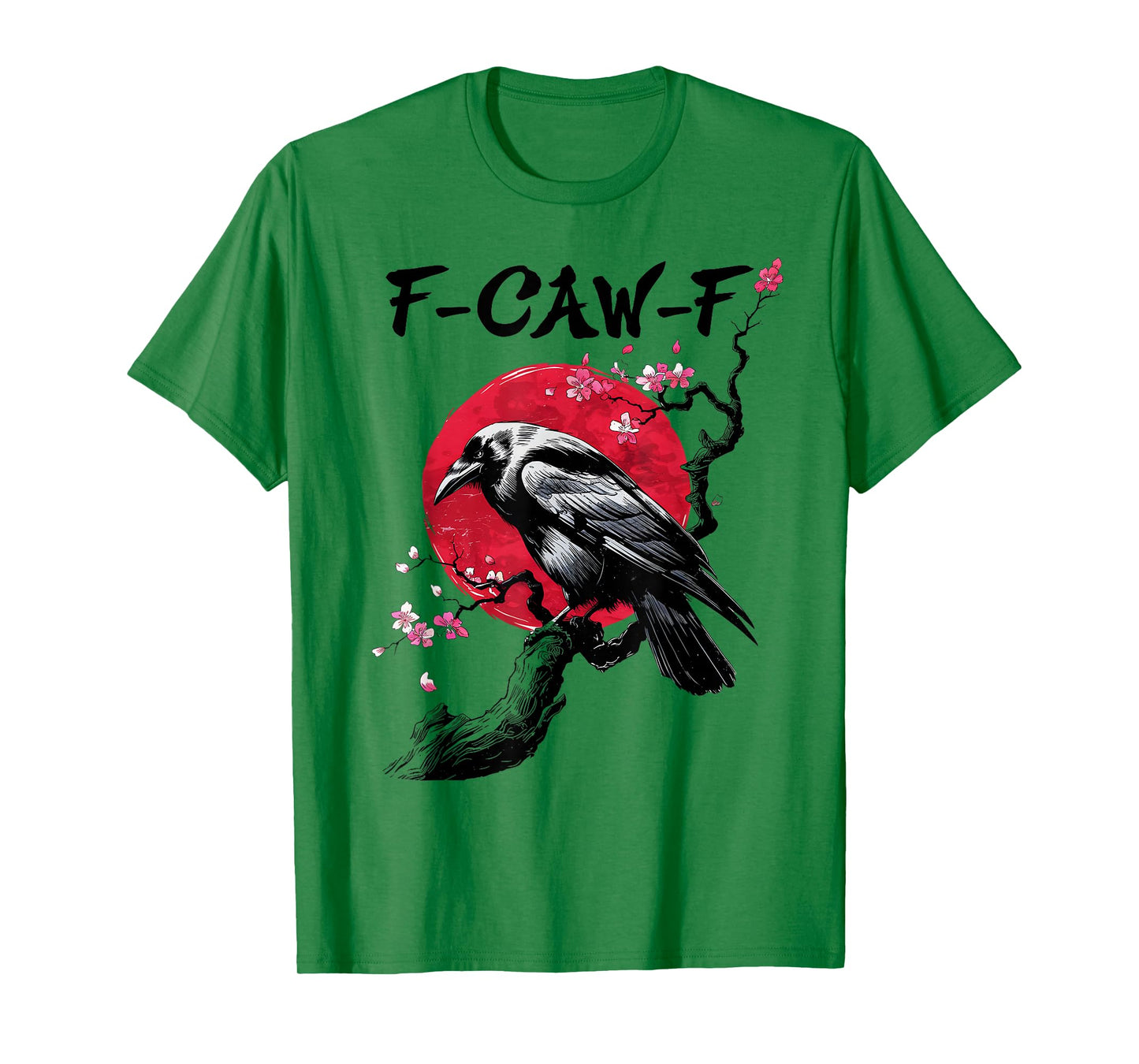 F Caw F Crow Moon F-Caw-F Japanese Funny Bird Cawing T-Shirt