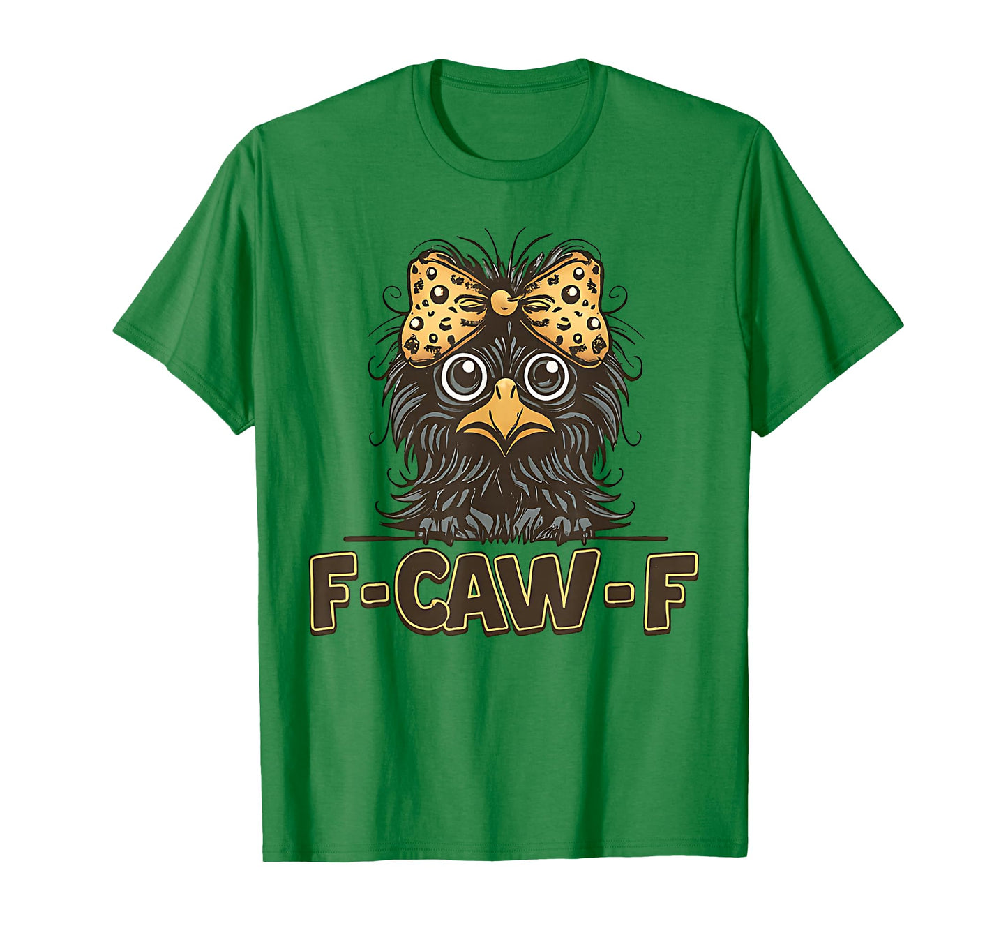 F-Caw-F Black Crow Pun Funny Bird Cawing Grunge Halloween T-Shirt