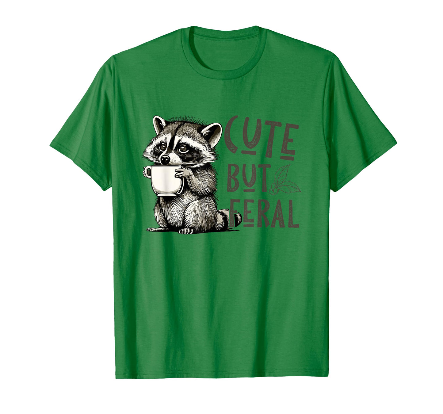 Cute But Feral Vintage Raccoon Funny Loves T-Shirt