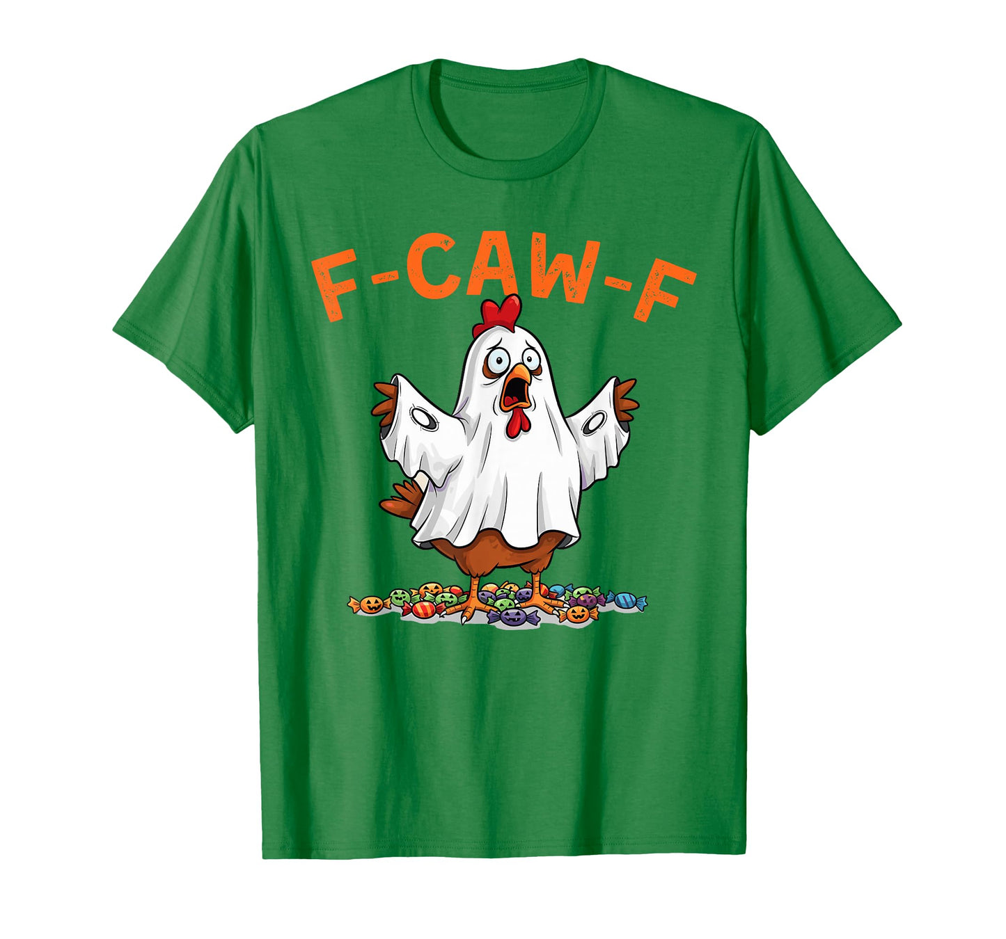 Funny F-Caw-F Chicken Halloween Chicken Ghost F-Caw-F Meme T-Shirt