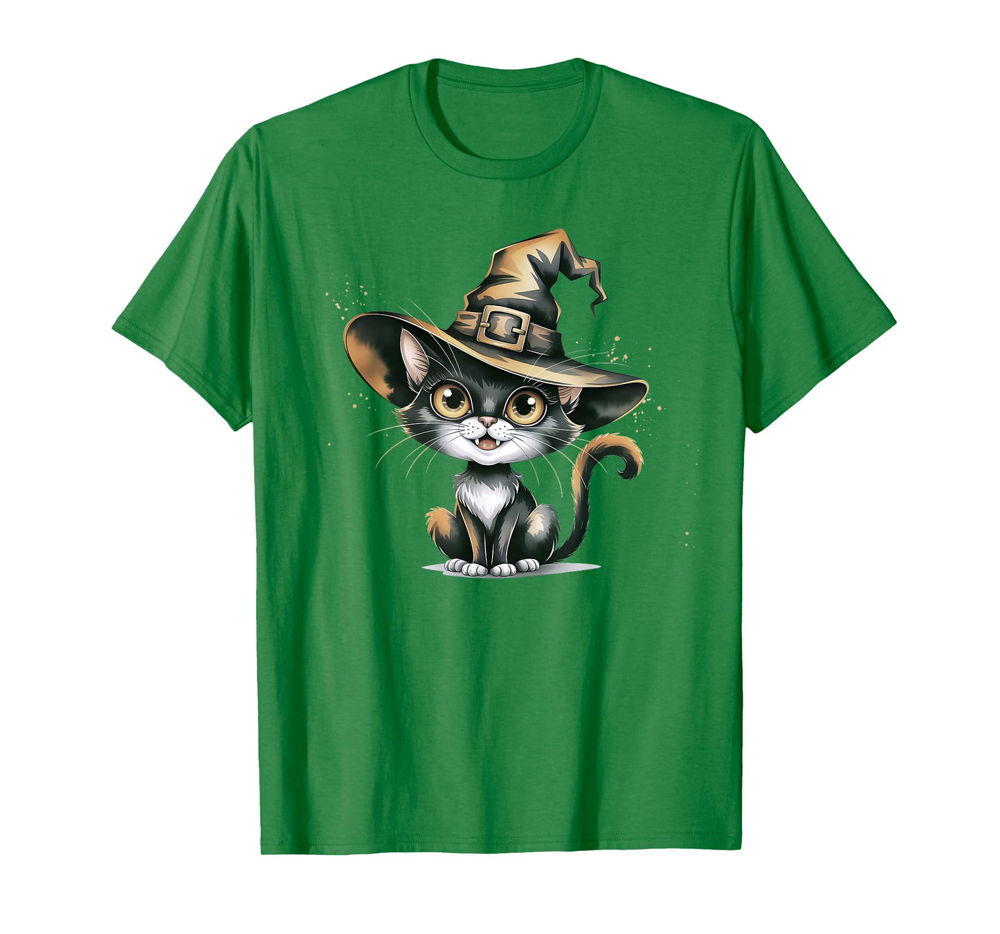 Cute Cat Witch Spooky Witches Feline Wizard Halloween Gag T-Shirt