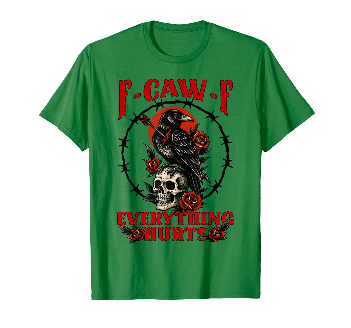 Chronic Illness Spoonie Crow F-caw-f Everything That Hurts T-Shirt