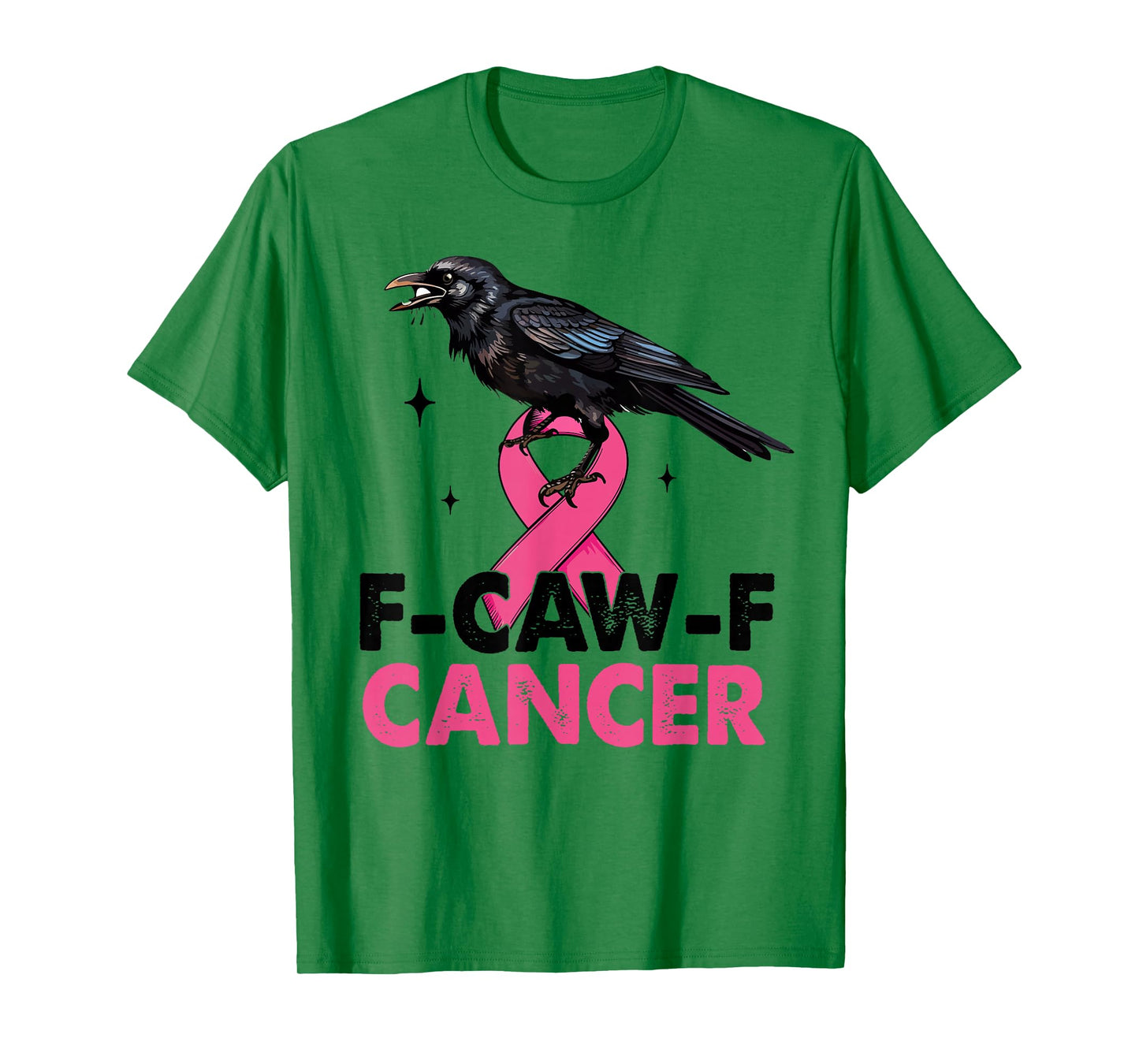 Black Crow F-Caw-F Breast Cancer Awareness Pink Ribbon T-Shirt