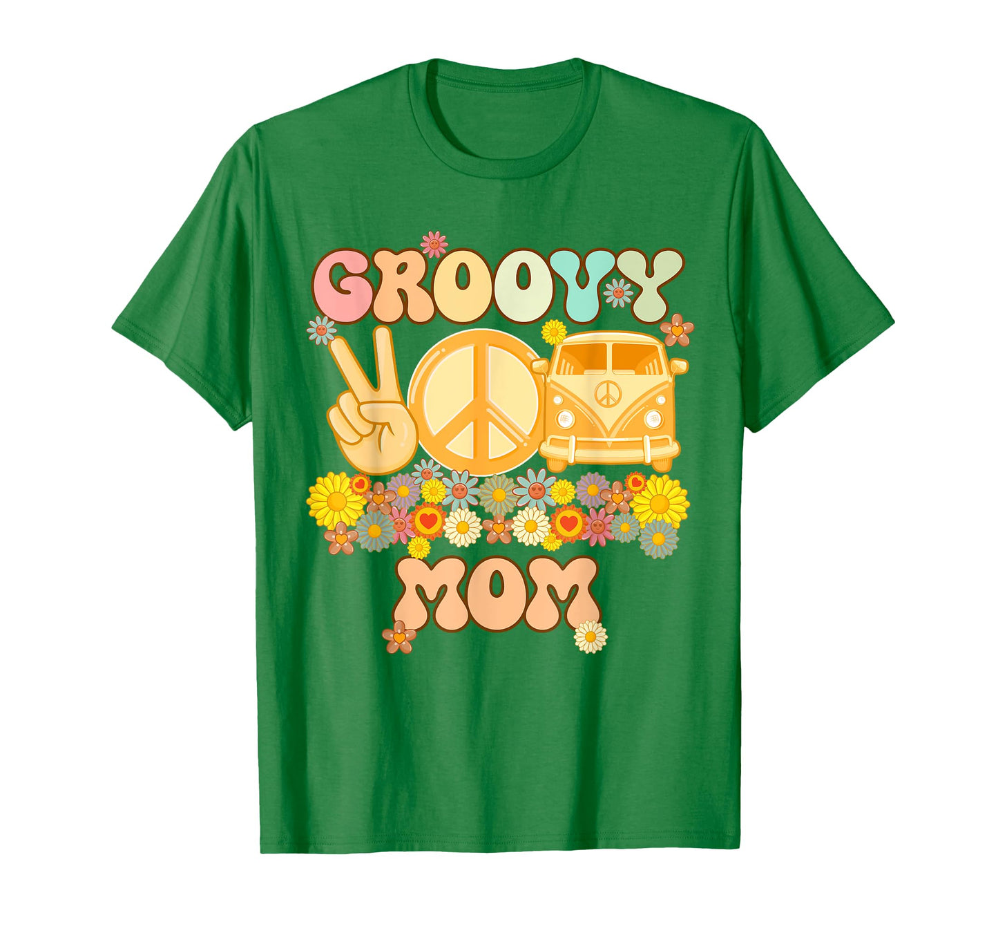 Groovy Mom Retro Matching Family Baby Shower Mother's Day T-Shirt