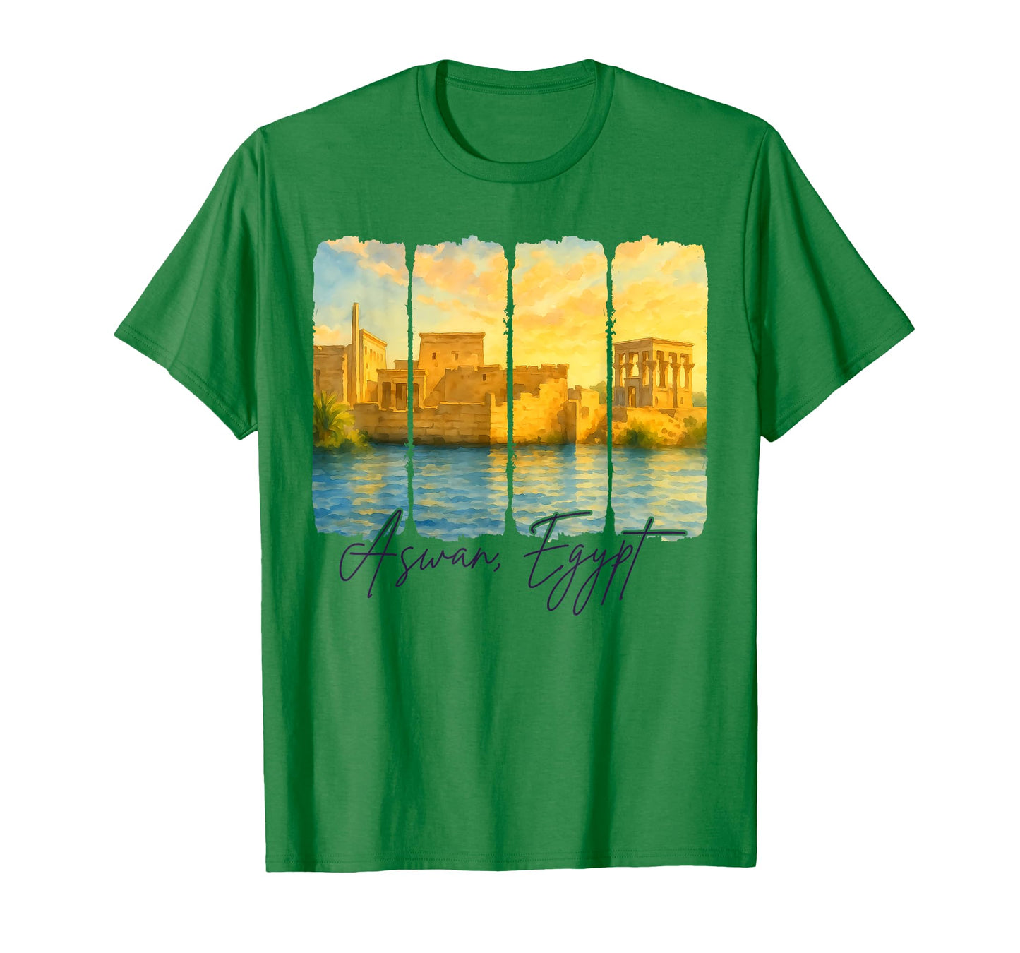 Aswan Egypt Traveling Brushstroke Aswan Souvenir Trip T-Shirt