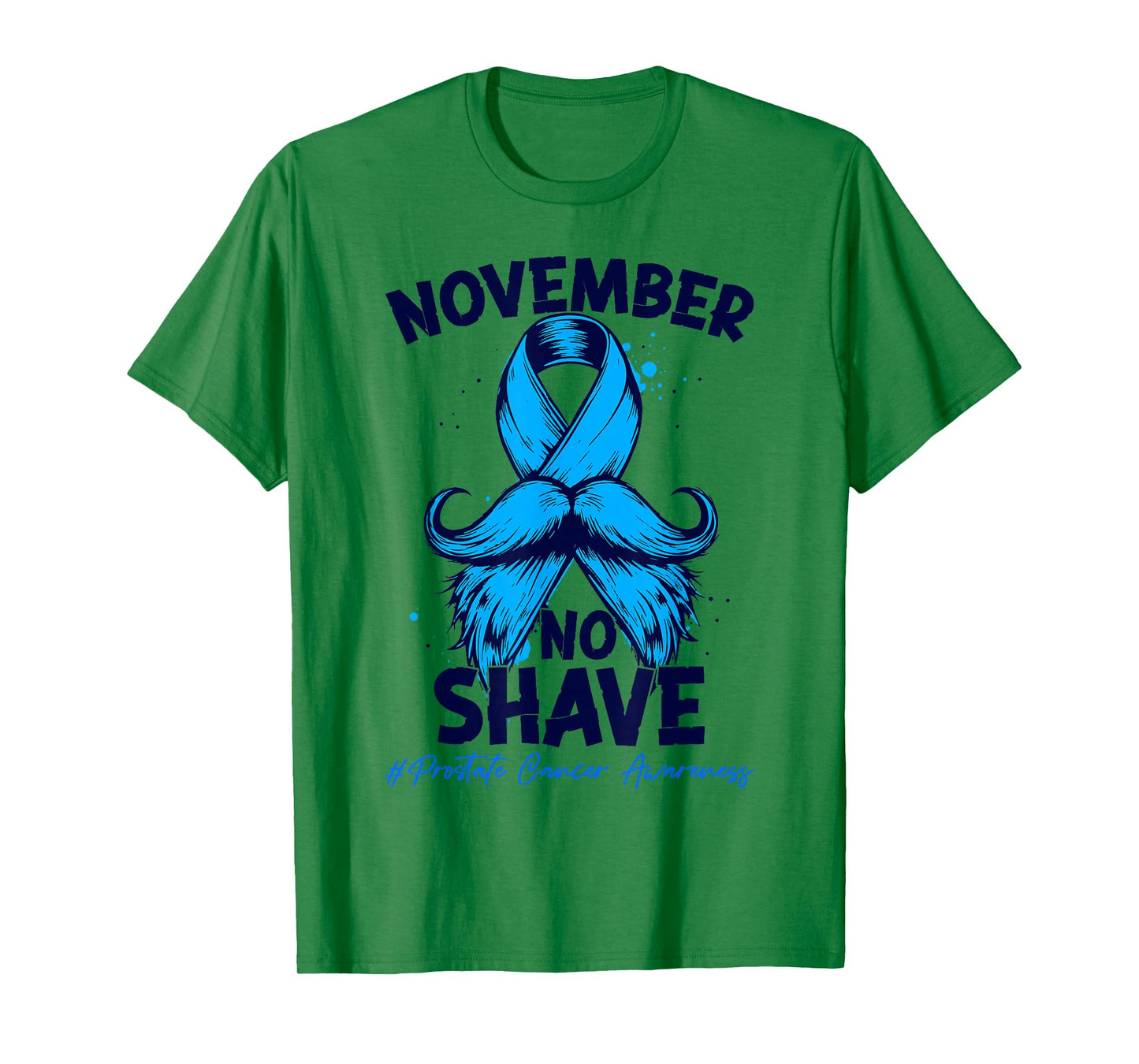 November No Shave Prostate Cancer Awareness Blue Ribbon T-Shirt