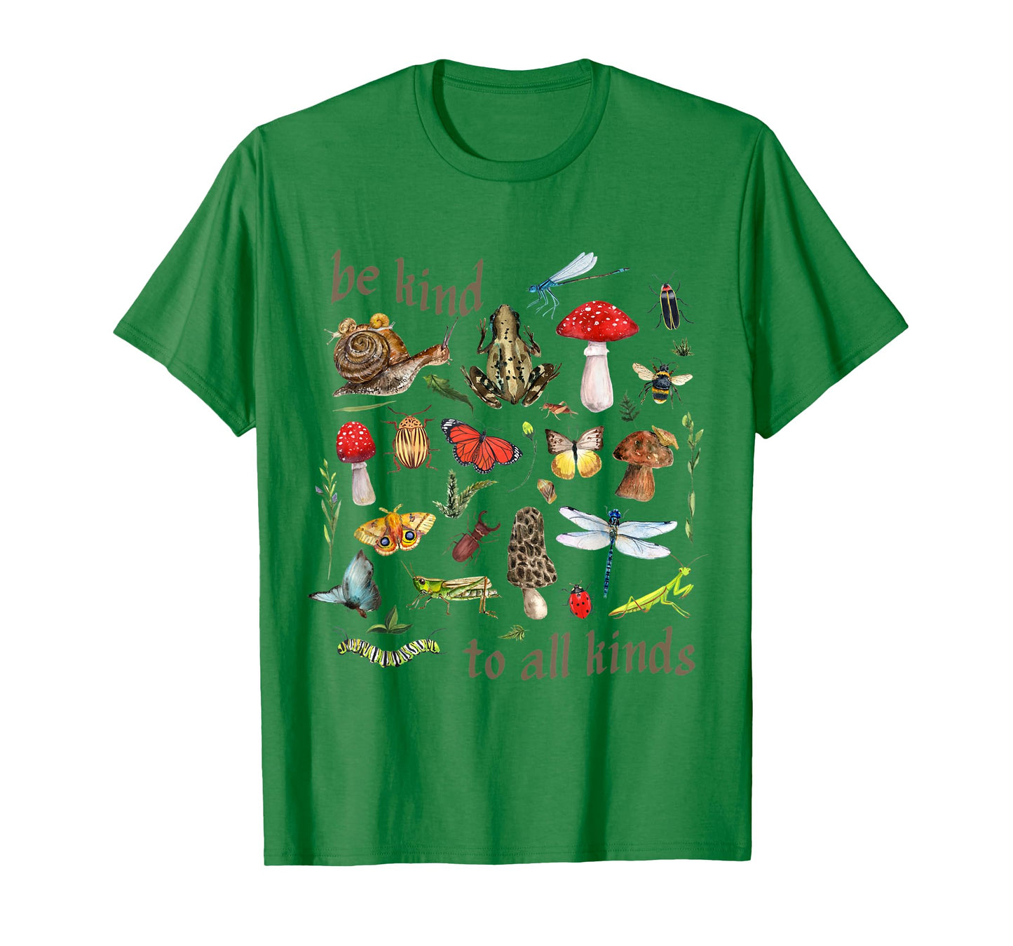 Be Kind to All Kinds Goblincore Aesthetic Nature Camping T-Shirt