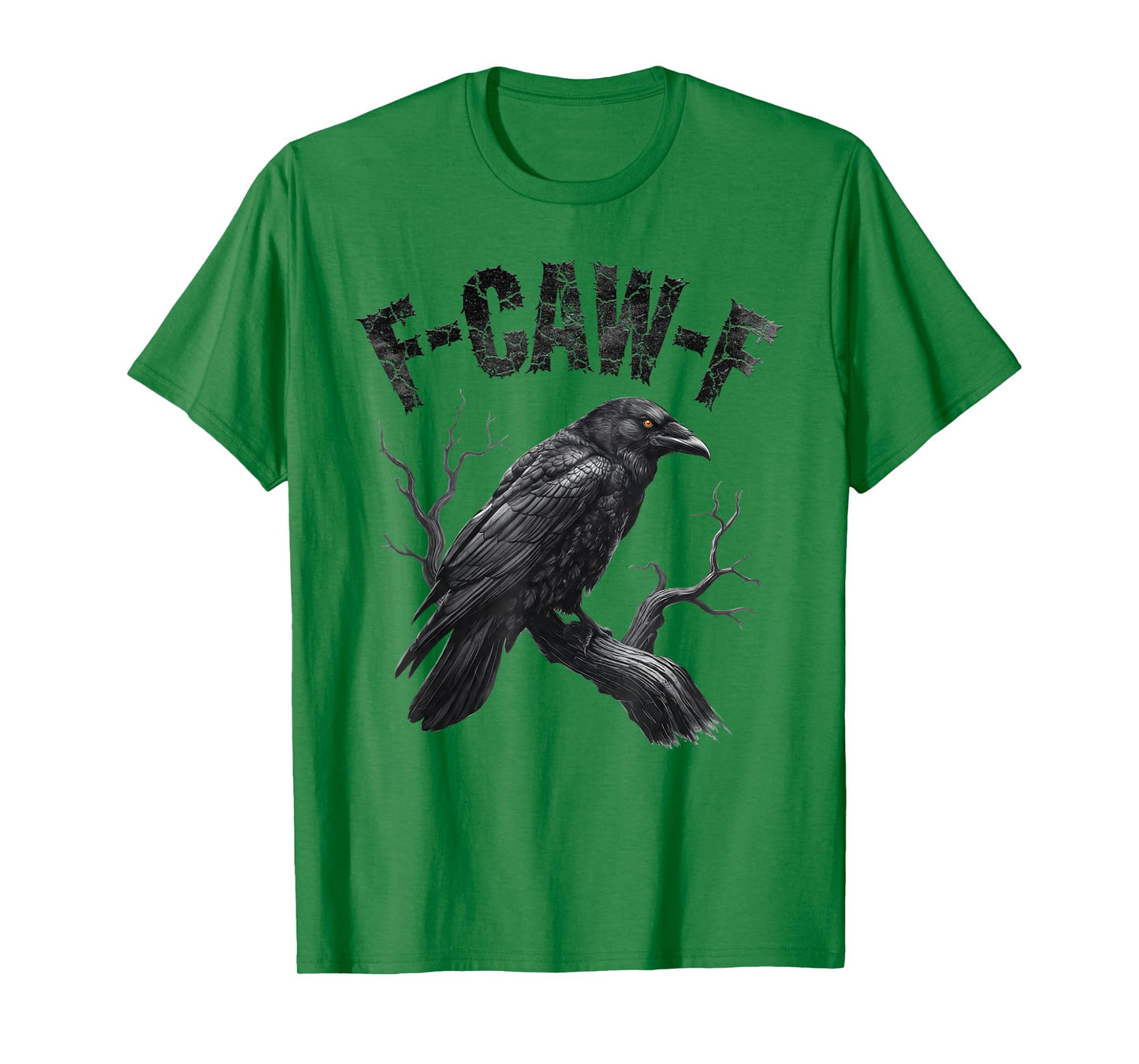 Black Crow, F-Caw-F Funny Black Bird Moon Gothic Adult Humor T-Shirt