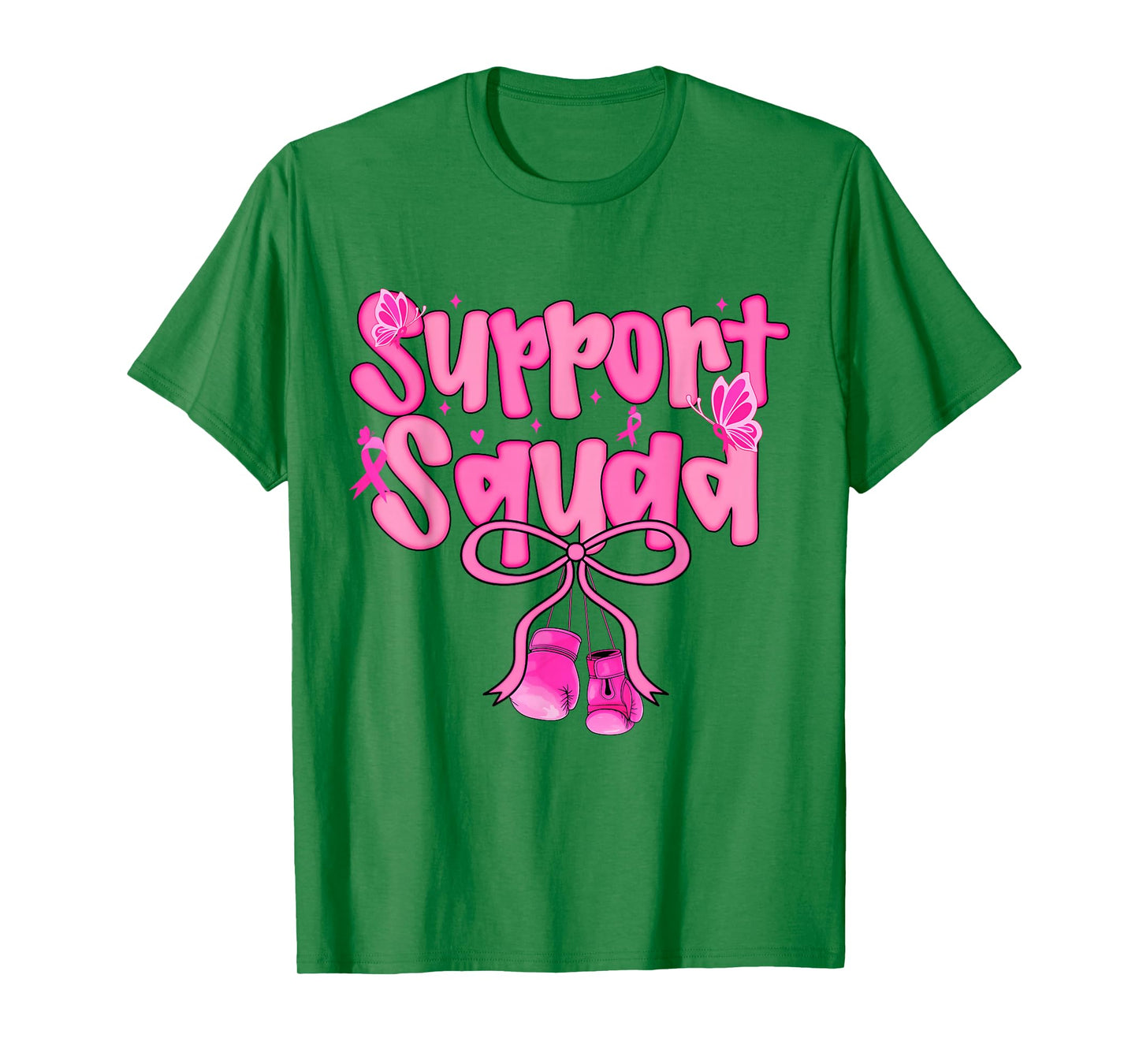 Support Squad Breast Cancer Awareness Month Pink Ribbon T-Shirt