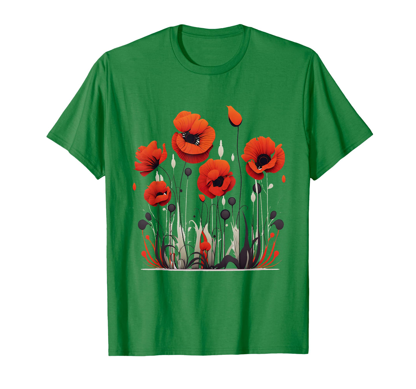 Poppies, spring bloomers, summer, flower, vintage, garden T-Shirt