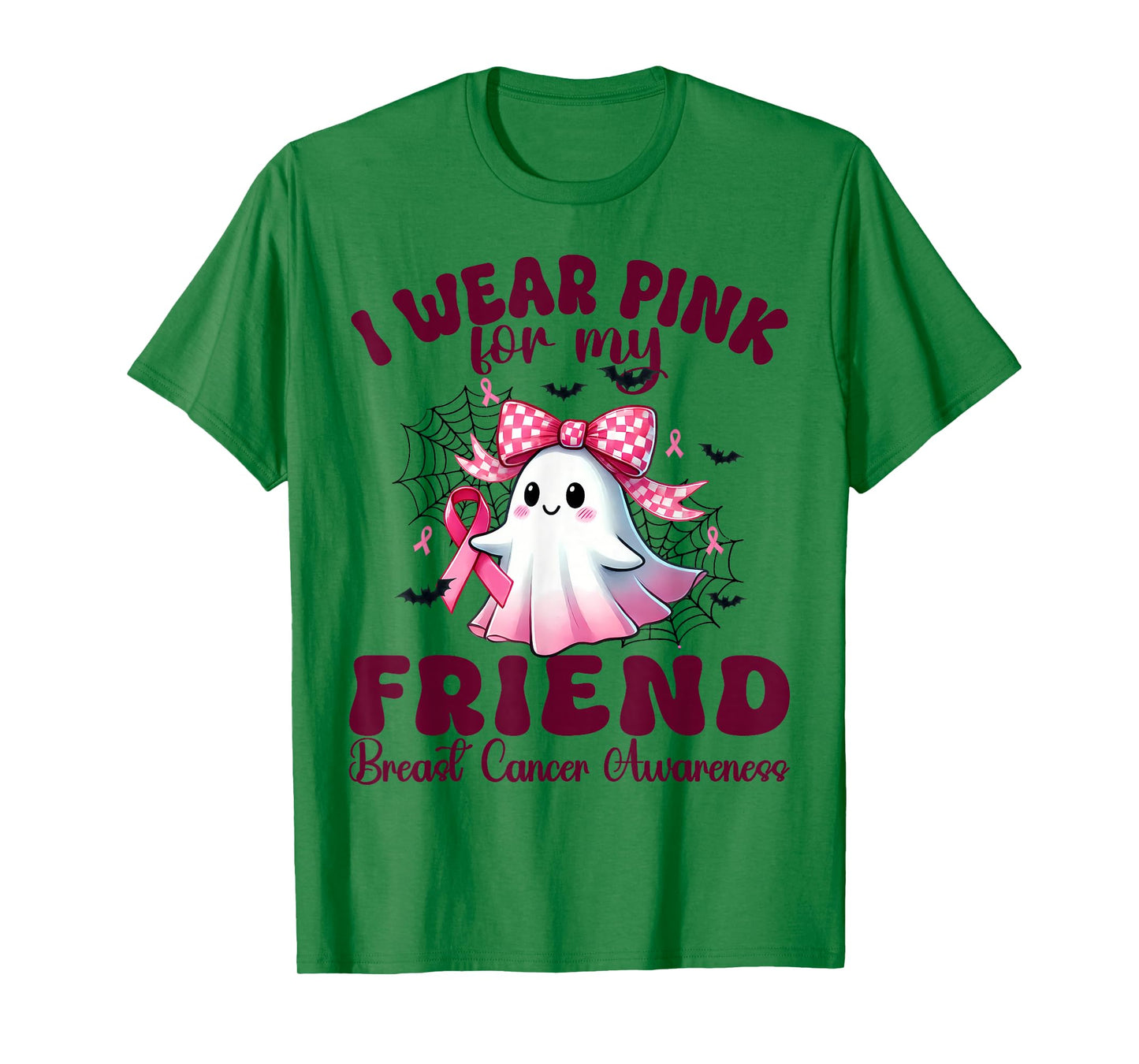 I Wear Pink for my Friend Breast Cancer Awareness halloween T-Shirt