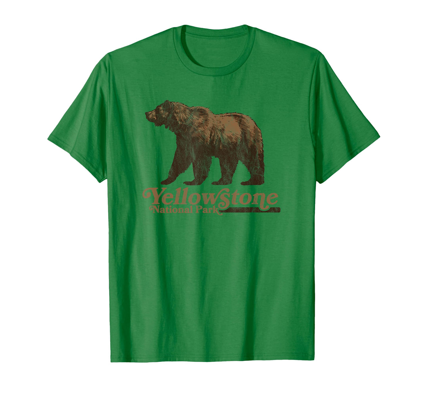 Vintage Yellowstone National Park Retro Grizzly Bear T-Shirt T-Shirt