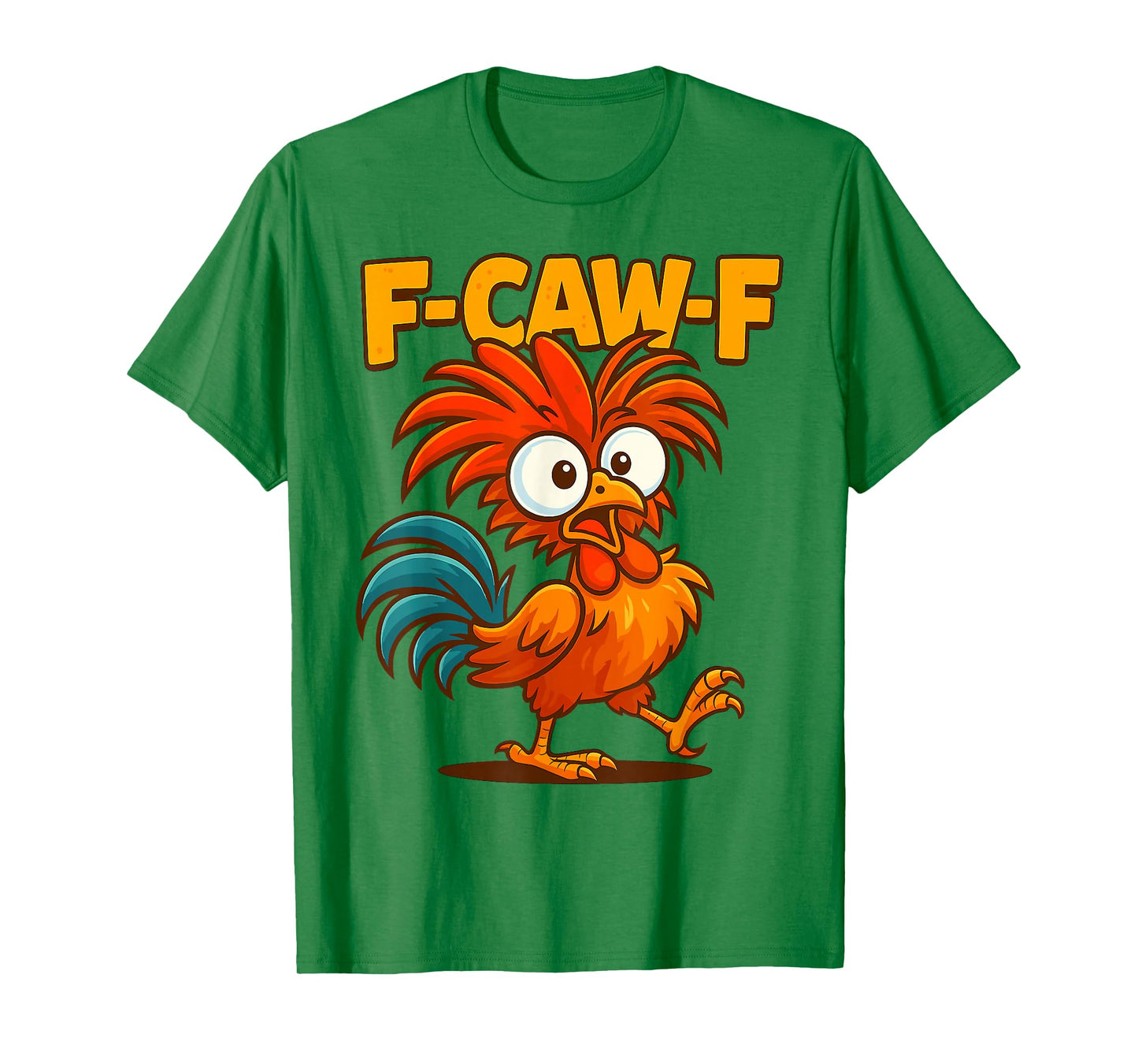 Hidden Message F-Caw-F Funny Rooster Chicken Meme Humor T-Shirt
