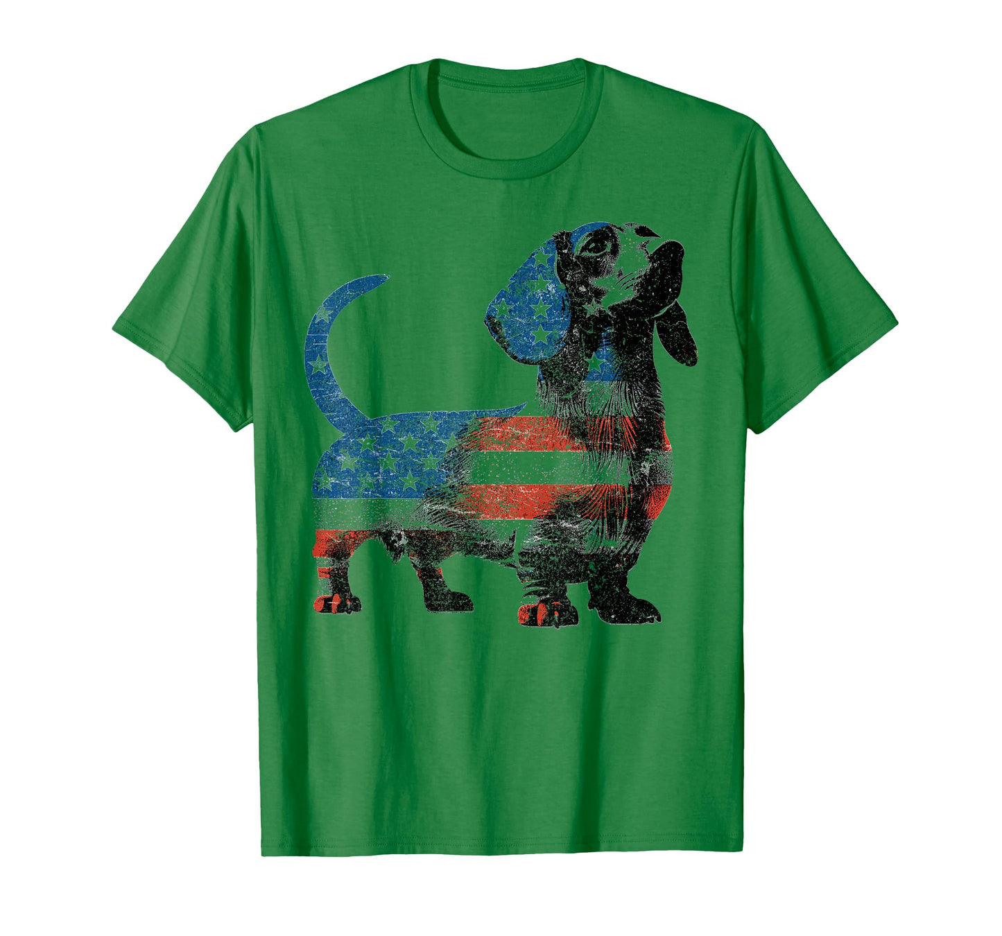 Patriotic Dachshund Dog Lovers American Flag 4th of July Women Men T-Shirt