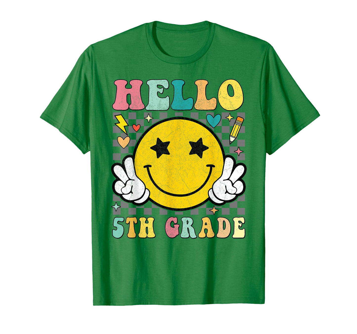 Hello 5th Grade Teacher Kids Happy First Day Back To School T-Shirt