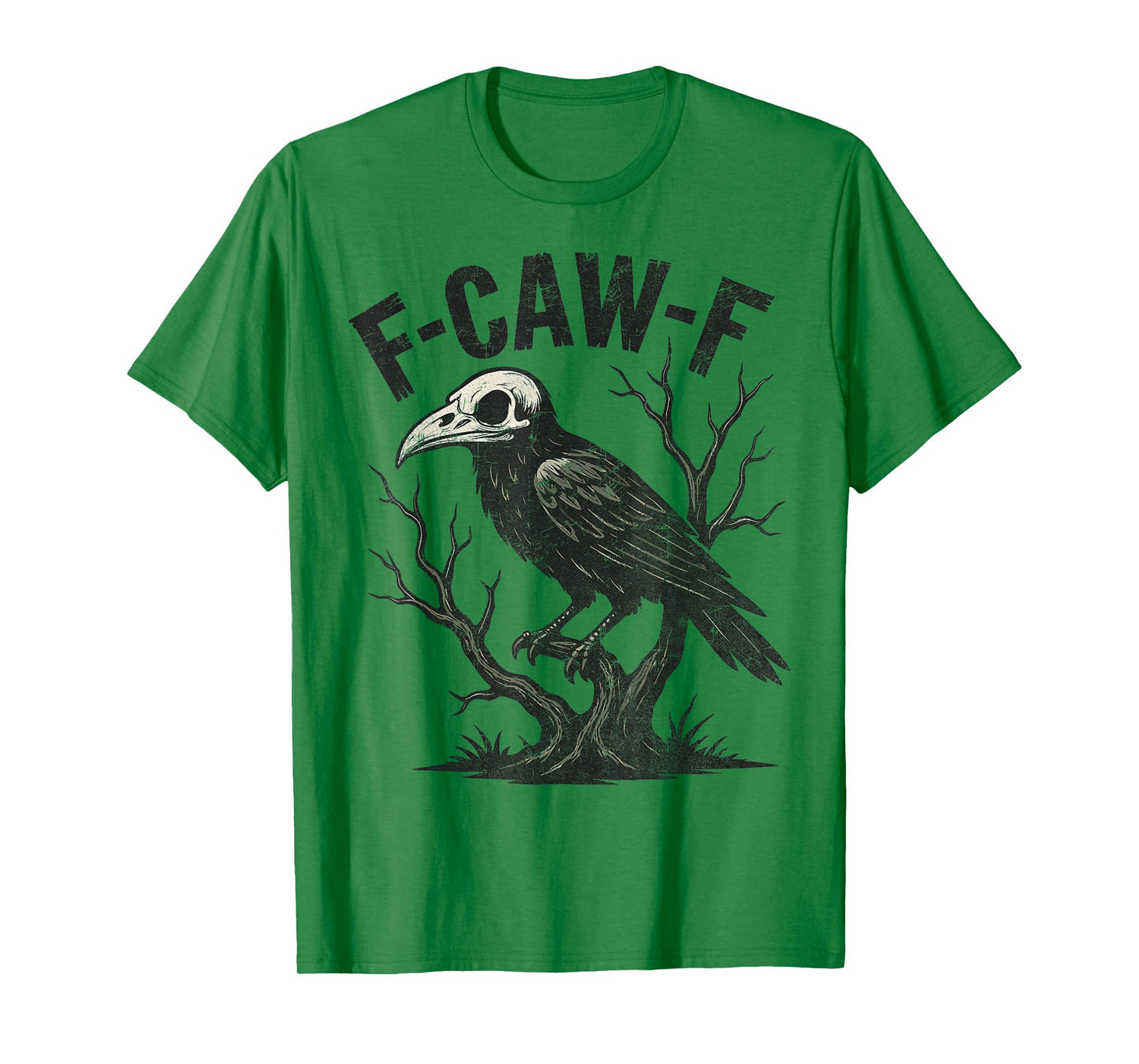 F-Caw-F Skeleton Black Bird Women Men T-Shirt