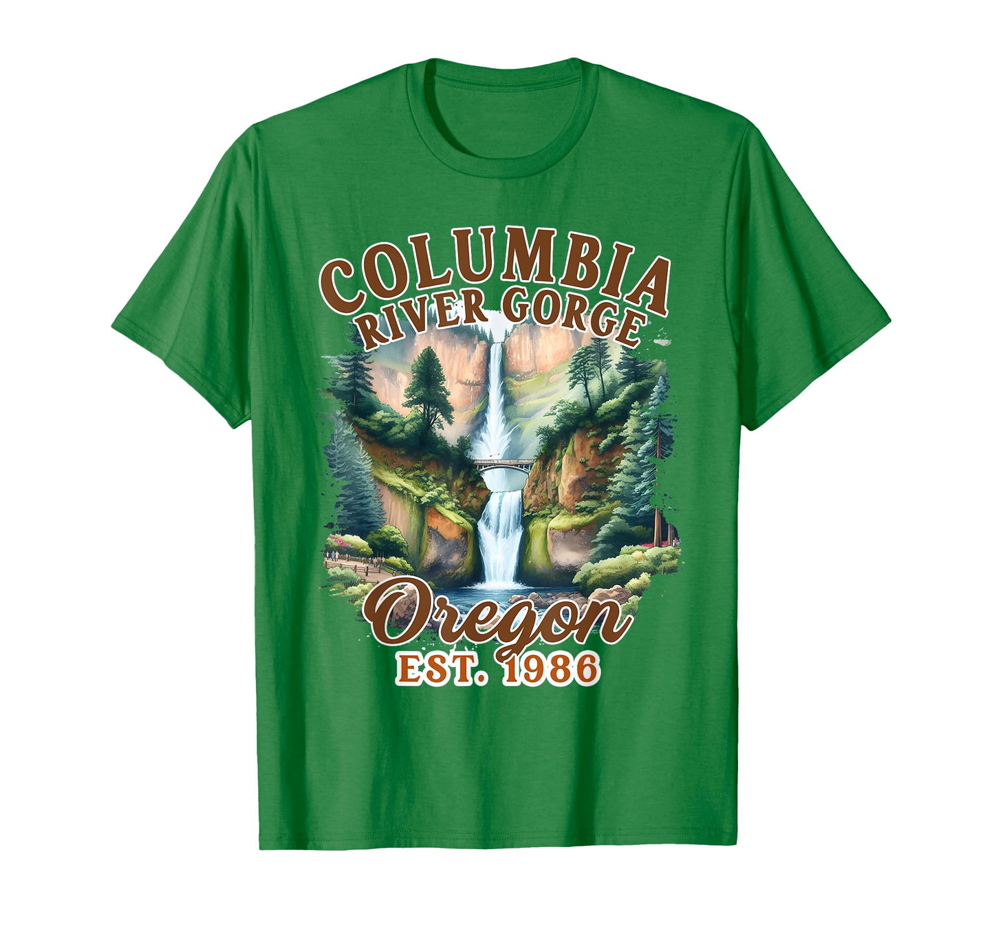 Columbia River Gorge Oregon Waterfall Nature Exploring T-Shirt