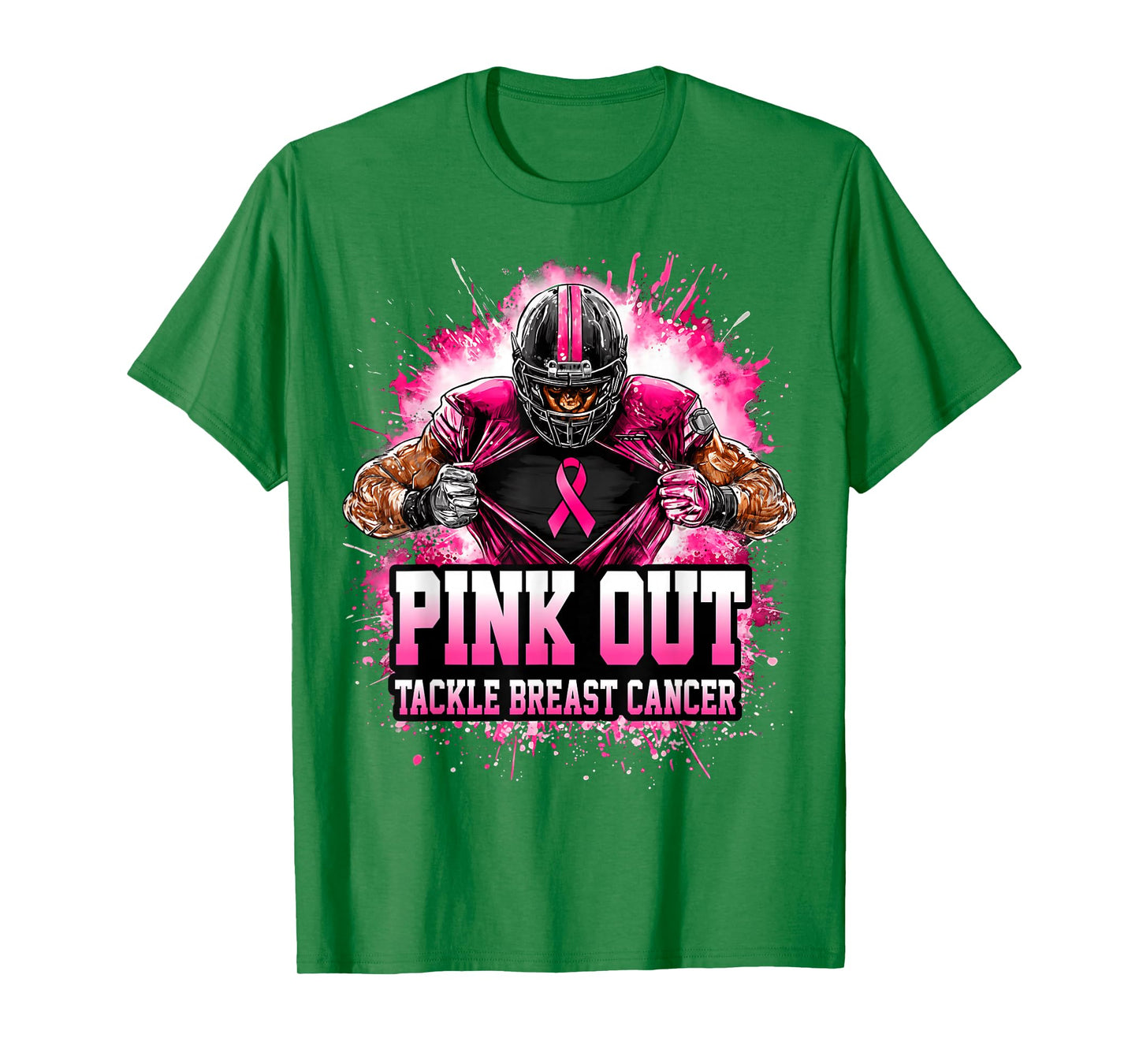Football Pink Out Tackle Breast Cancer Awareness Men Women T-Shirt