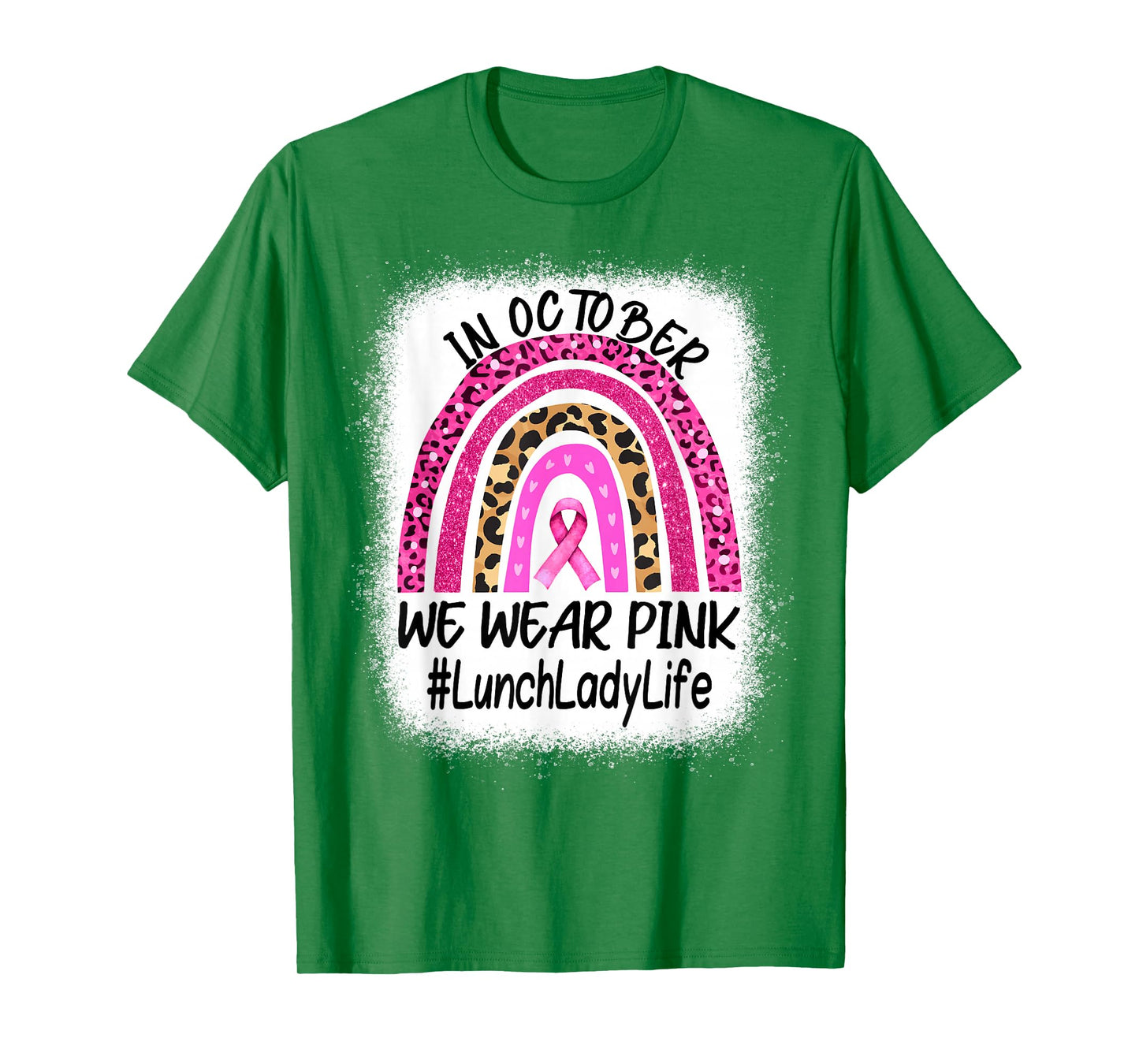 Lunch Lady Rainbow Women Breast Cancer Awareness T-Shirt