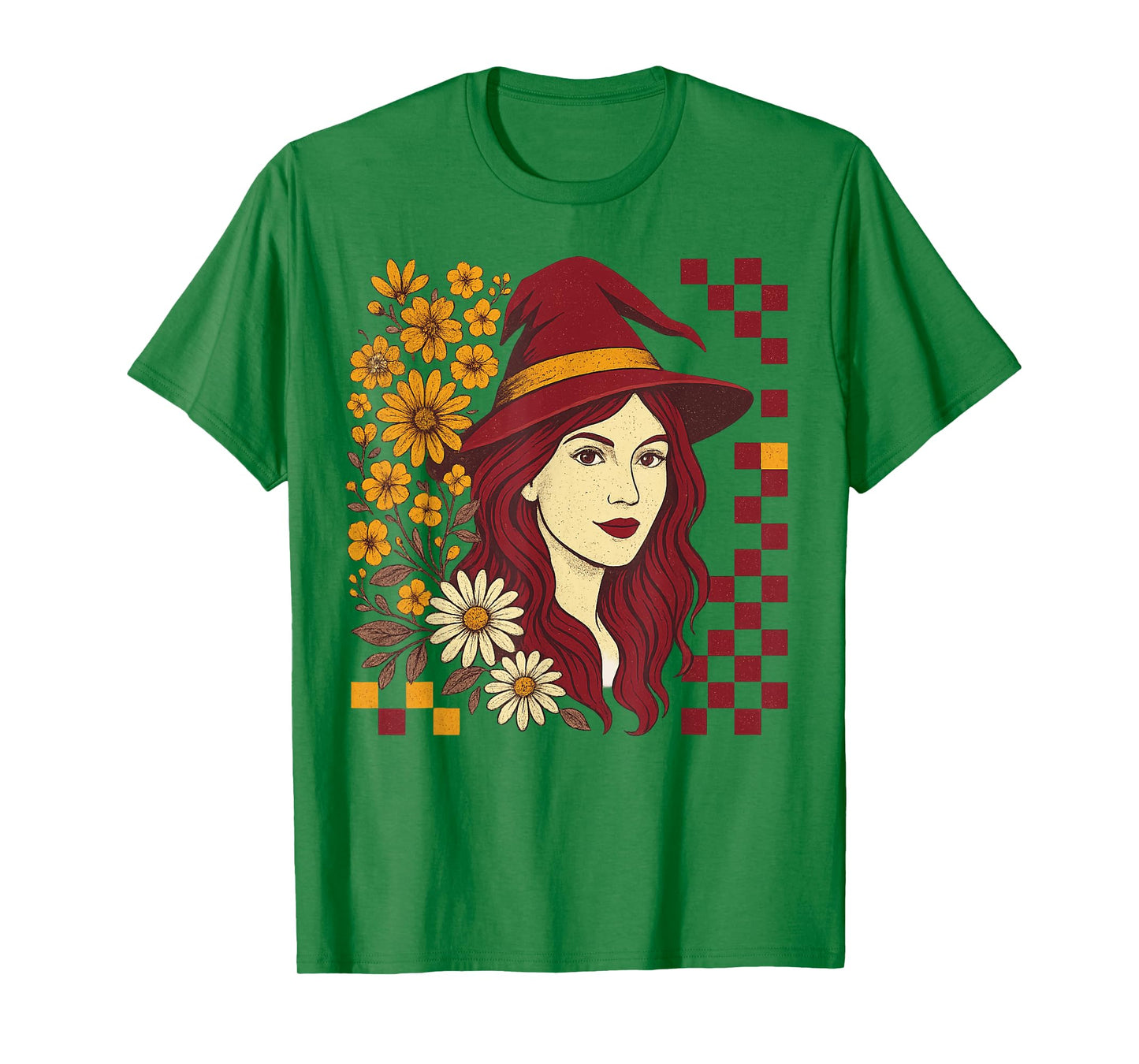 Funny Witch Halloween Floral Spooky Season Funny Fall Vibes T-Shirt