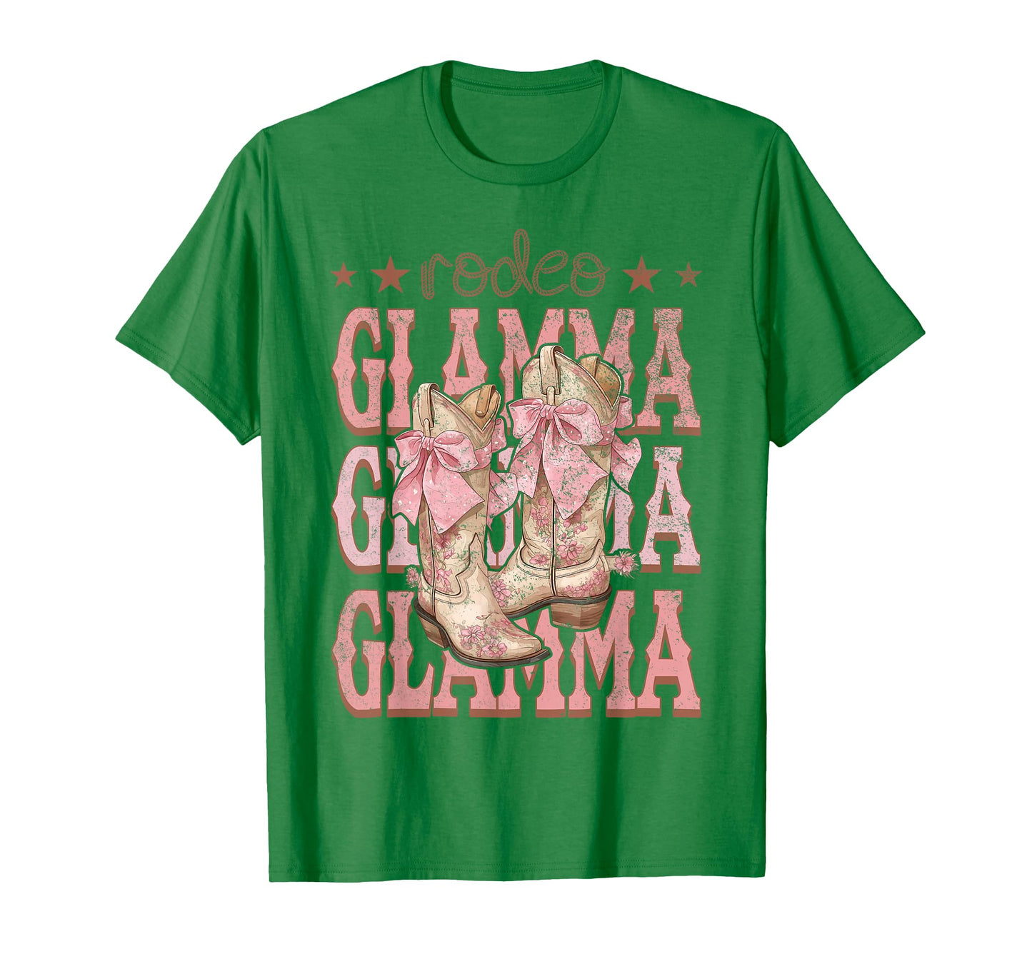 Rodeo Glamma Pink Boots Coquette Cow-Girl Birthday Party T-Shirt