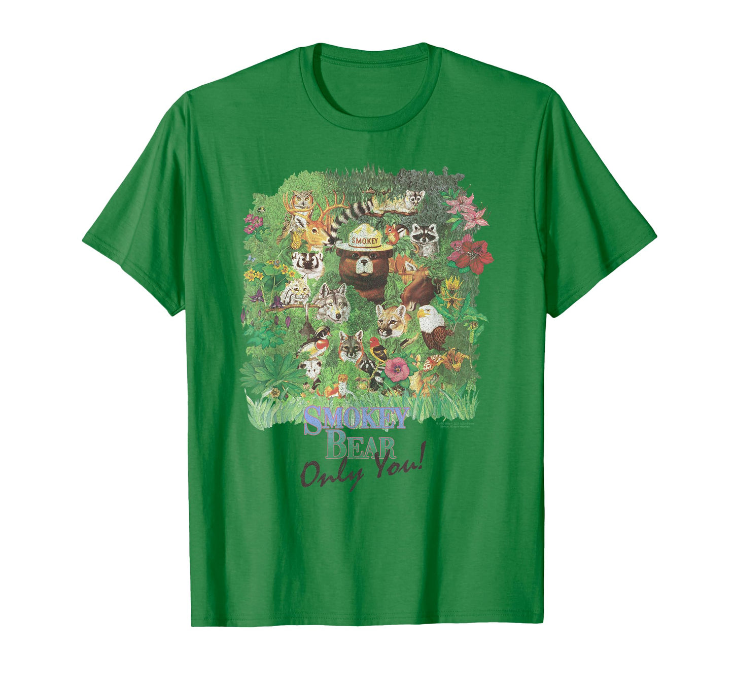 Smokey Bear Only You! 90's Vintage Wildlife Scene T-Shirt
