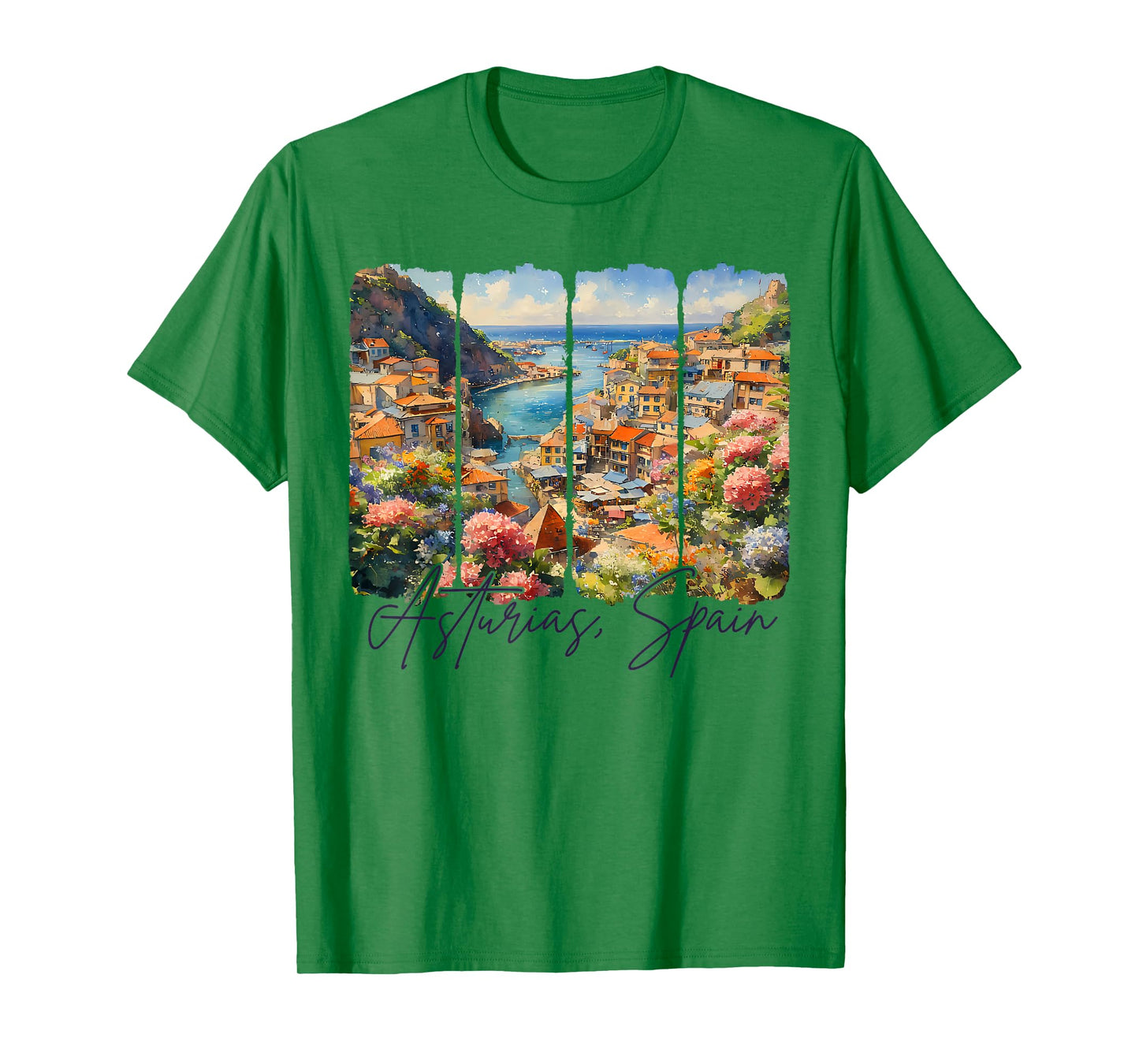 Asturias Spain Traveling Brushstroke Asturias Souvenir Trip T-Shirt