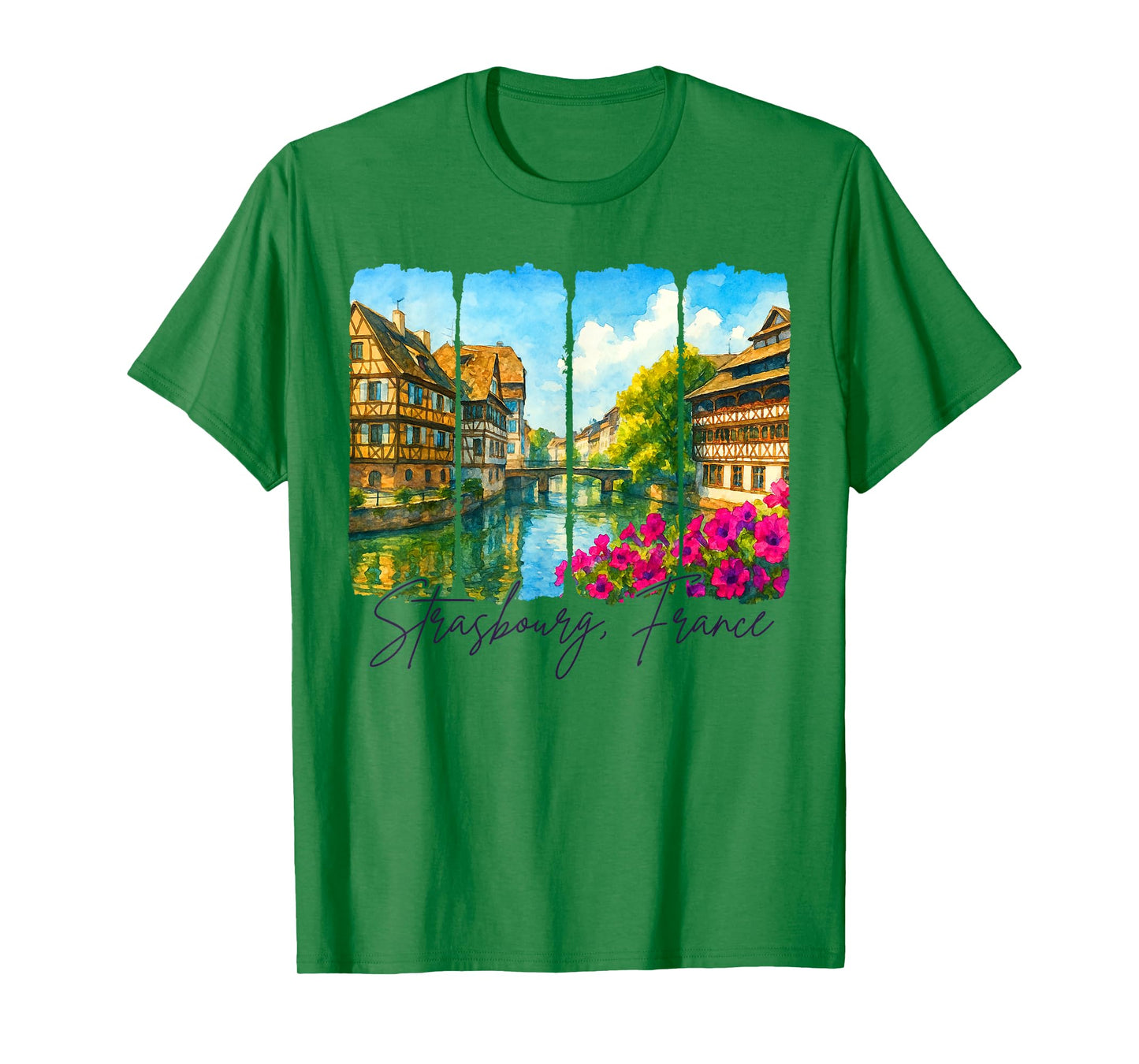 Strasbourg France Travel Brushstroke Strasbourg Souvenir T-Shirt