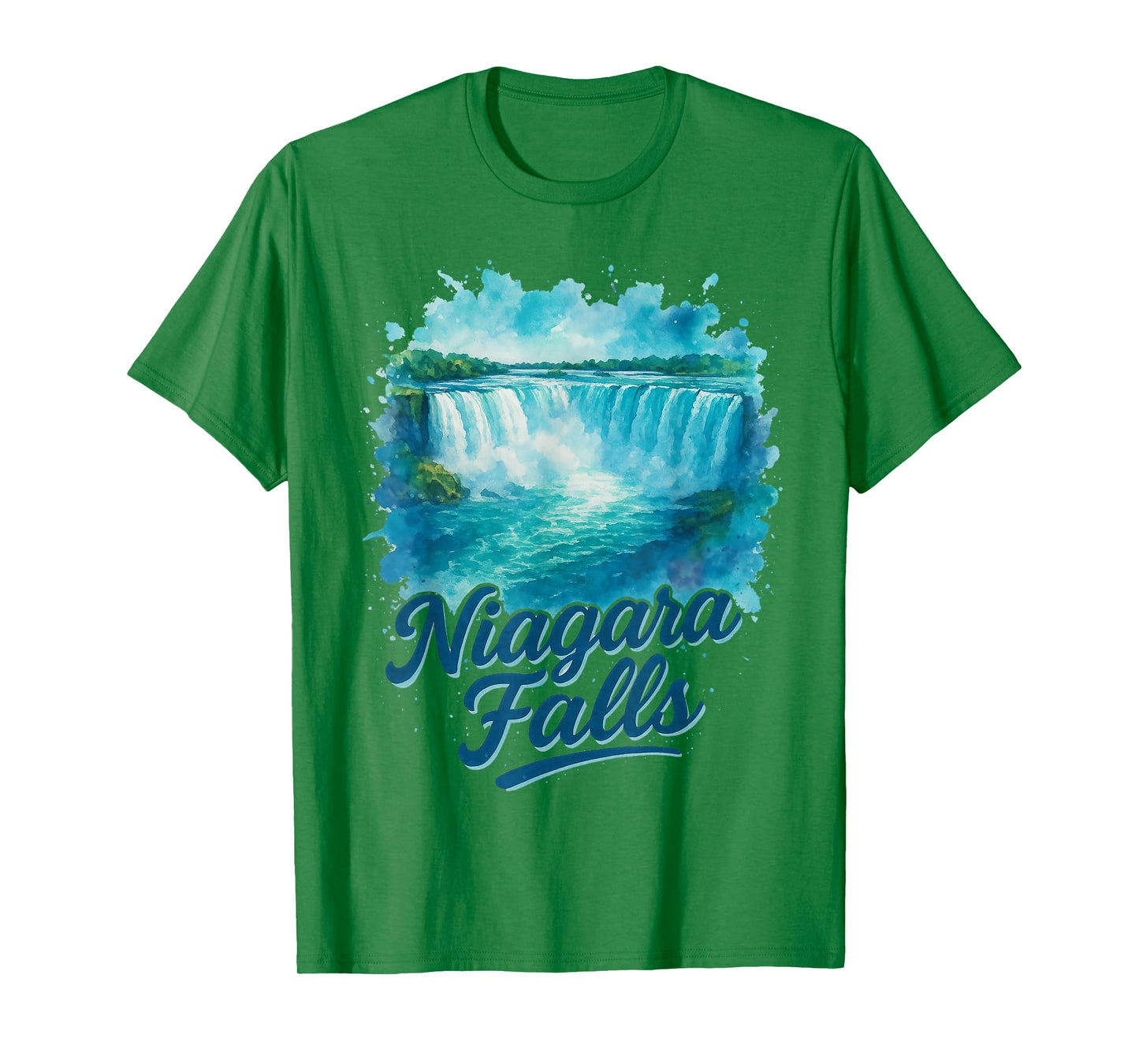 Niagara Falls Ontario Canada Landscape Watercolor Souvenir T-Shirt