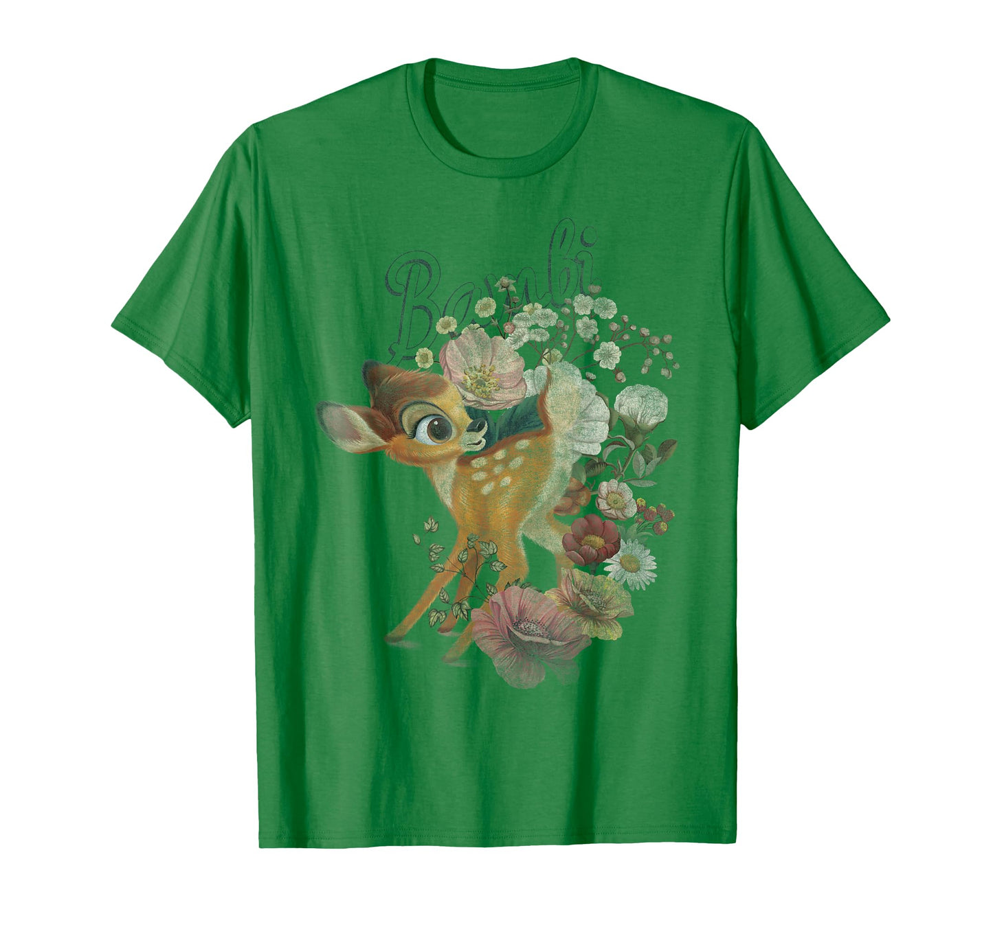 Disney Bambi Vintage Floral Poster T-Shirt