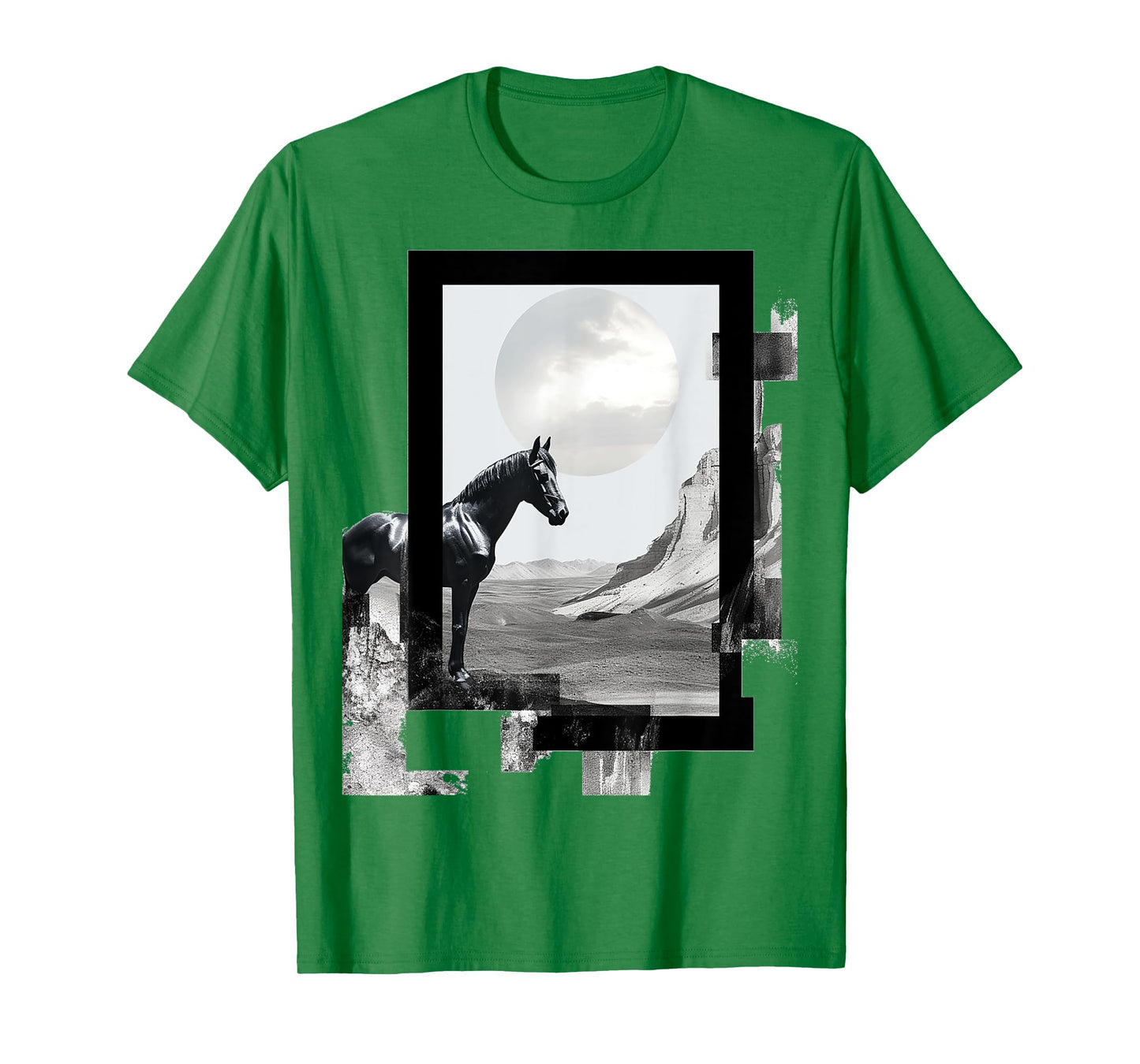 Horse Abstract Art Geometric Animal Nature Graphic Horse T-Shirt