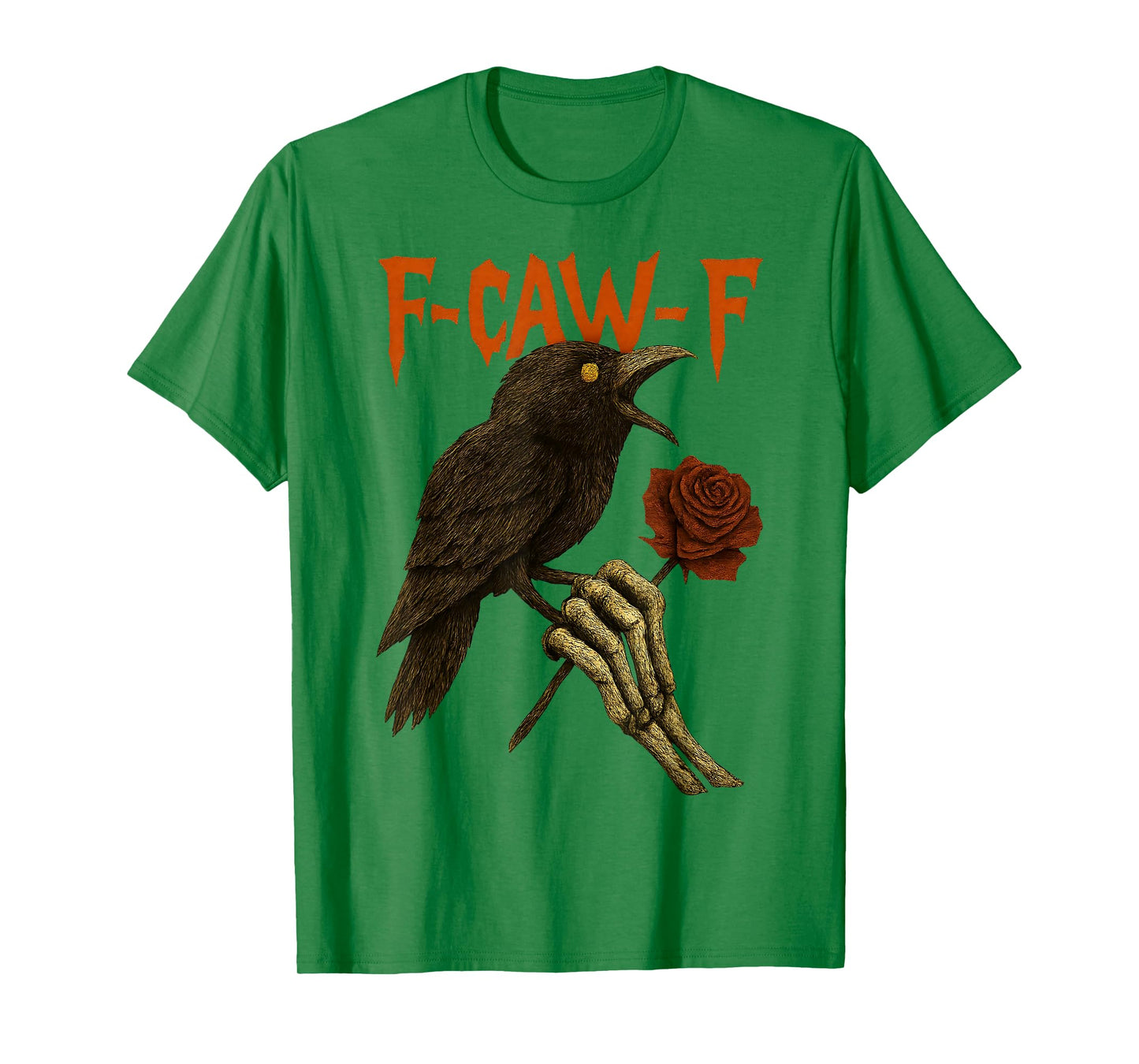 Funny F Caw F Raven Bird Gothic Graphic Halloween Crow Pun T-Shirt