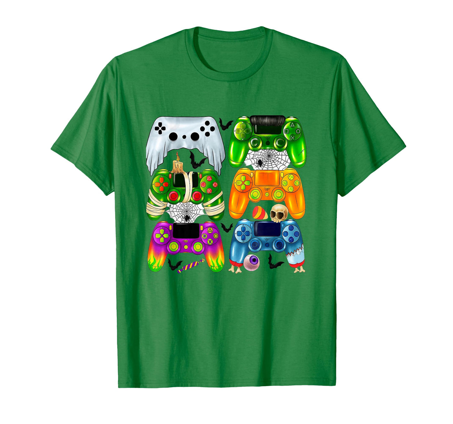 Skeleton Video Game Halloween Gaming Gamer Boys Men Kids T-Shirt