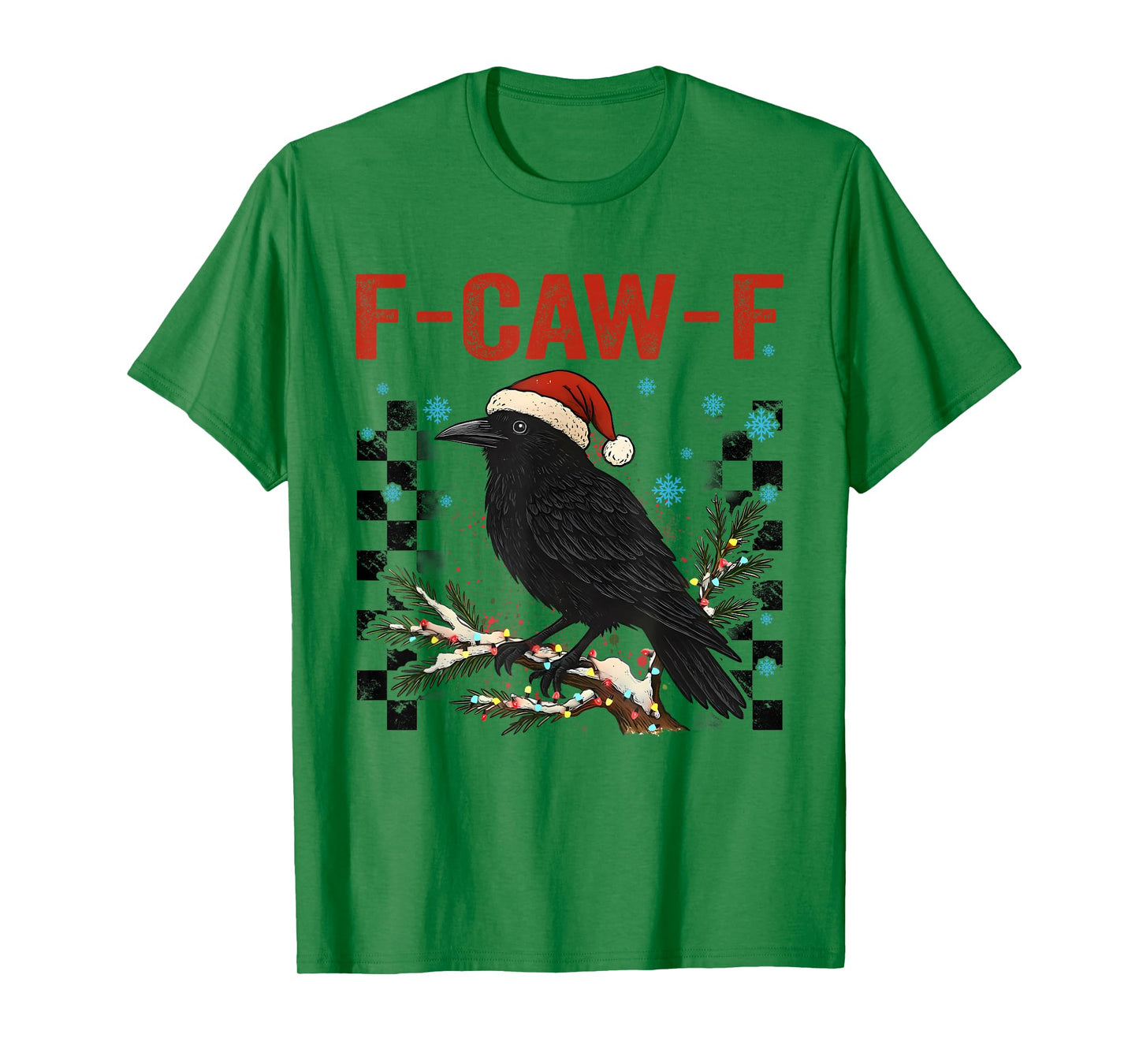 Black Crow F-Caw-F Funny FCAWF Black Bird Christmas T-Shirt