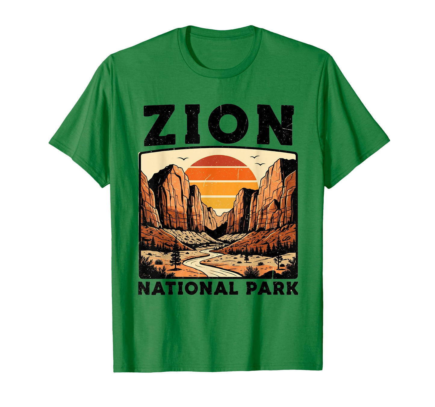 Zion National Park Vintage Hiking Souvenir Adventure Outdoor T-Shirt