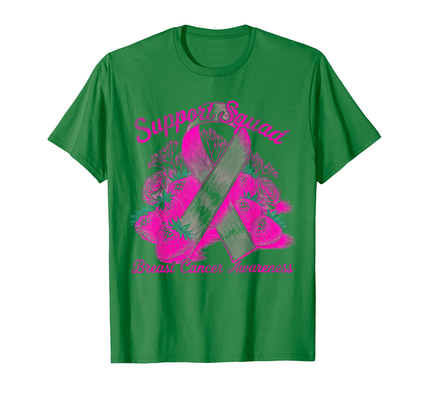 Support Squad Breast Cancer Awareness Pink Ribbon Women Gift T-Shirt