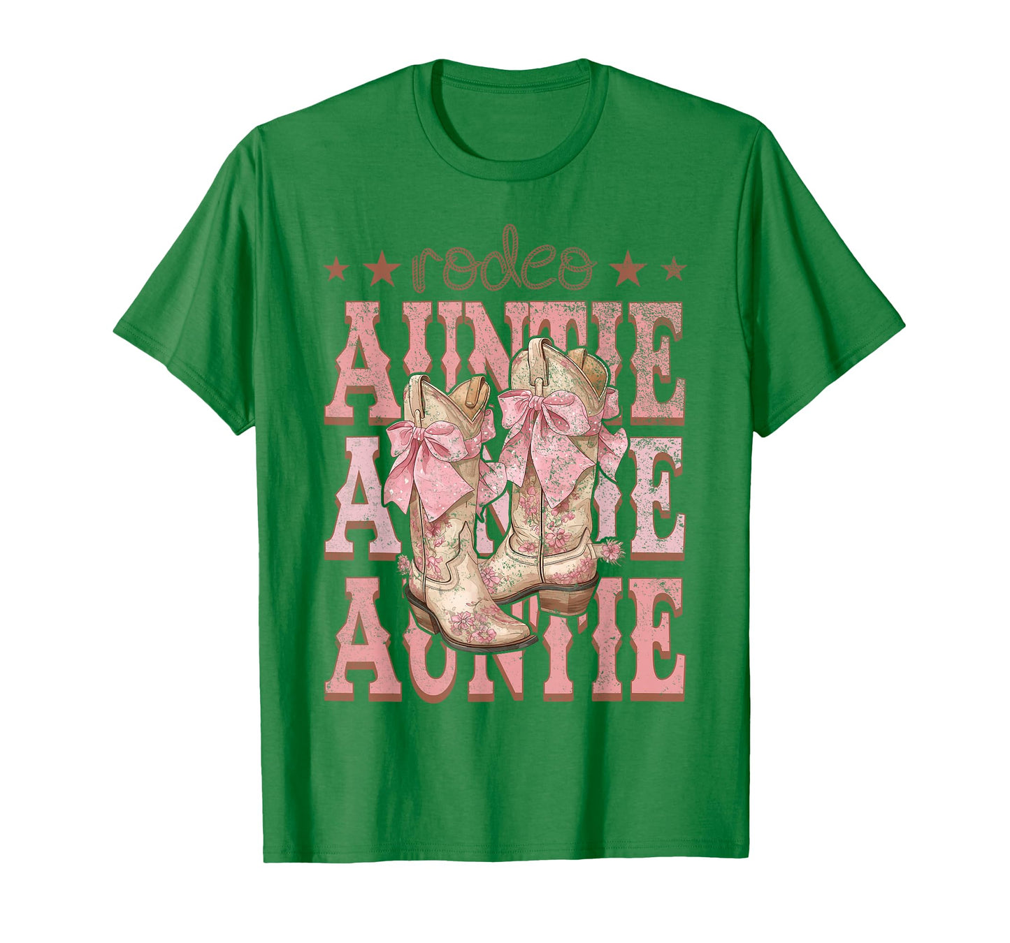 Rodeo Auntie Pink Boots Coquette Cow-Girl Birthday Party T-Shirt