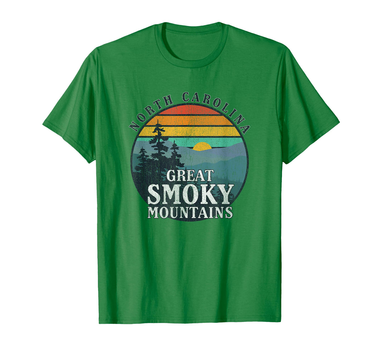 Great Smoky Mountains National Park Retro Sunset T-Shirt
