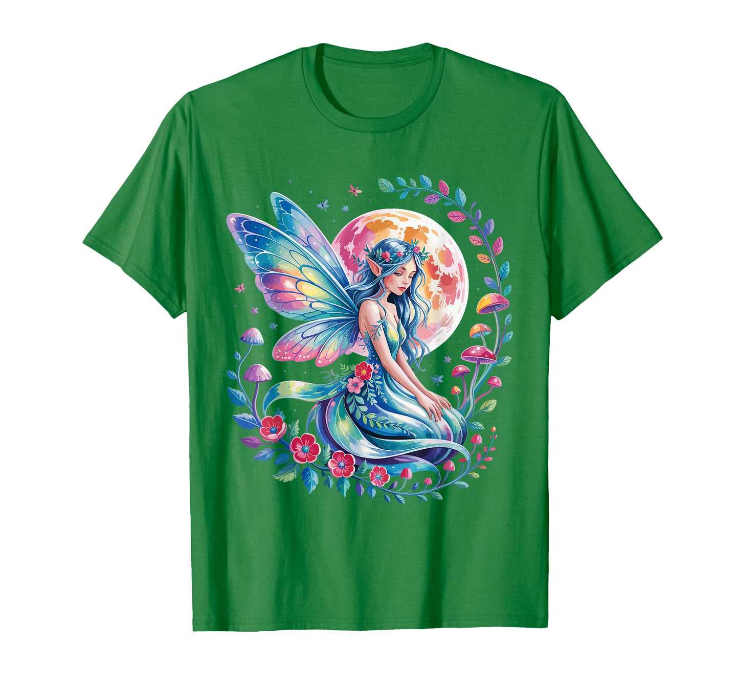 Enchanted Forest Fairy Fantasy Mystical Butterfly & Floral T-Shirt