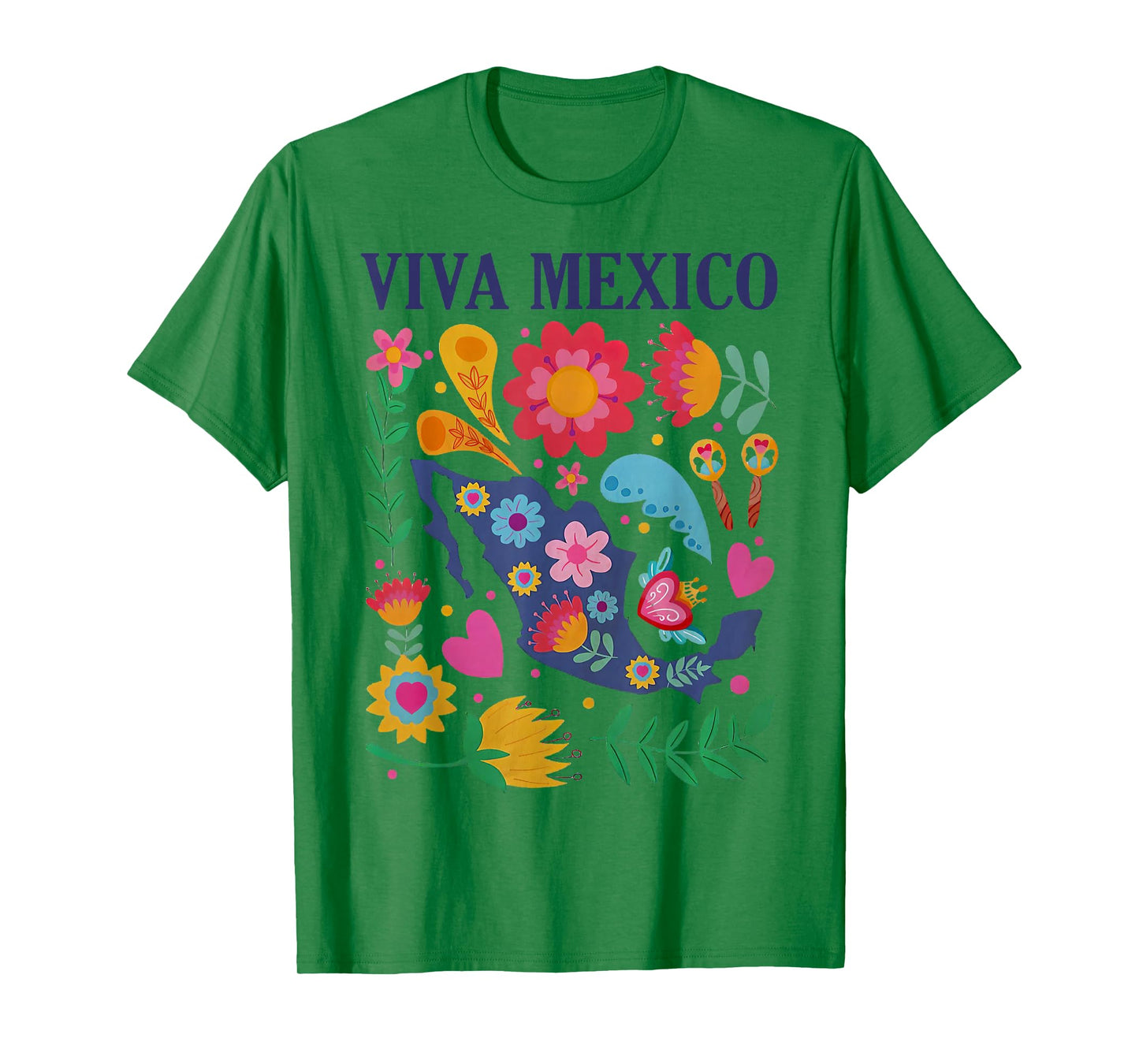 Viva Mexico Mexican Independence Day Girls Kids T-Shirt