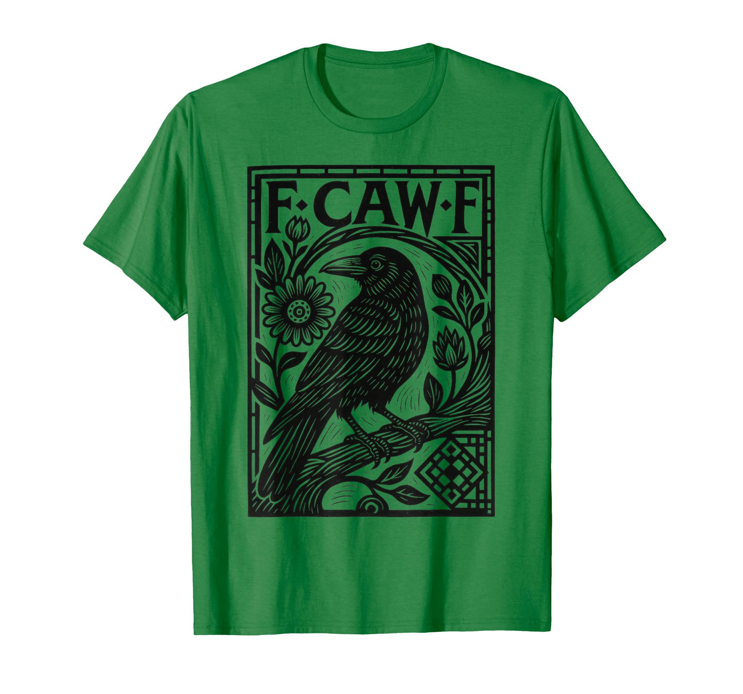 Black Crow, F-Caw-F Black Bird Funny Crow F-Caw-F T-Shirt