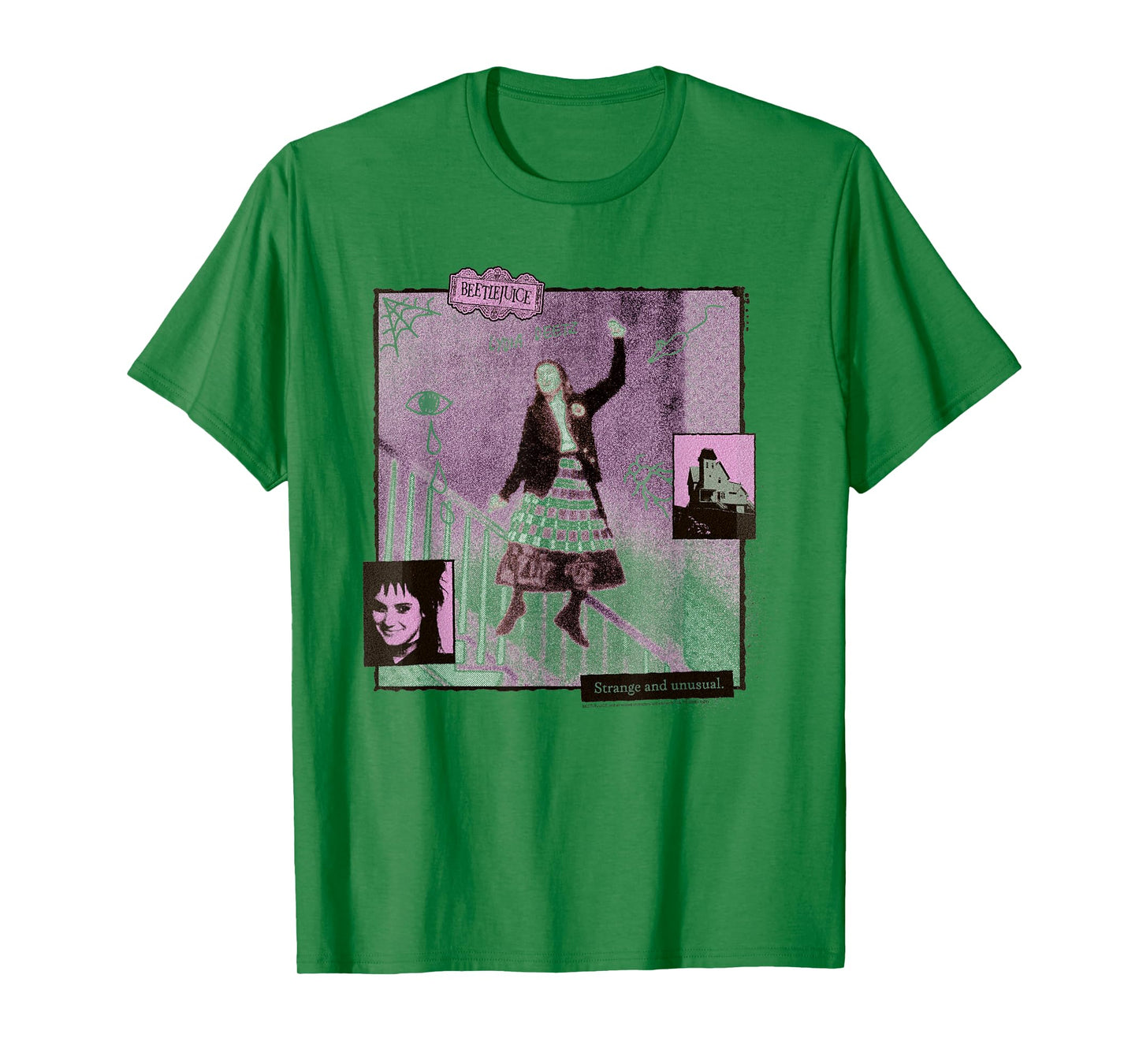 Beetlejuice Lydia Deetz Dance Vintage Collage Movie T-Shirt